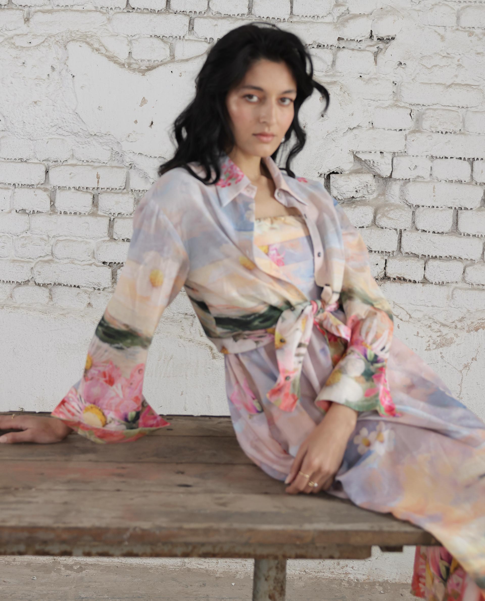 Rareism Womens Heidi Multi Dress Off Shoulder Print