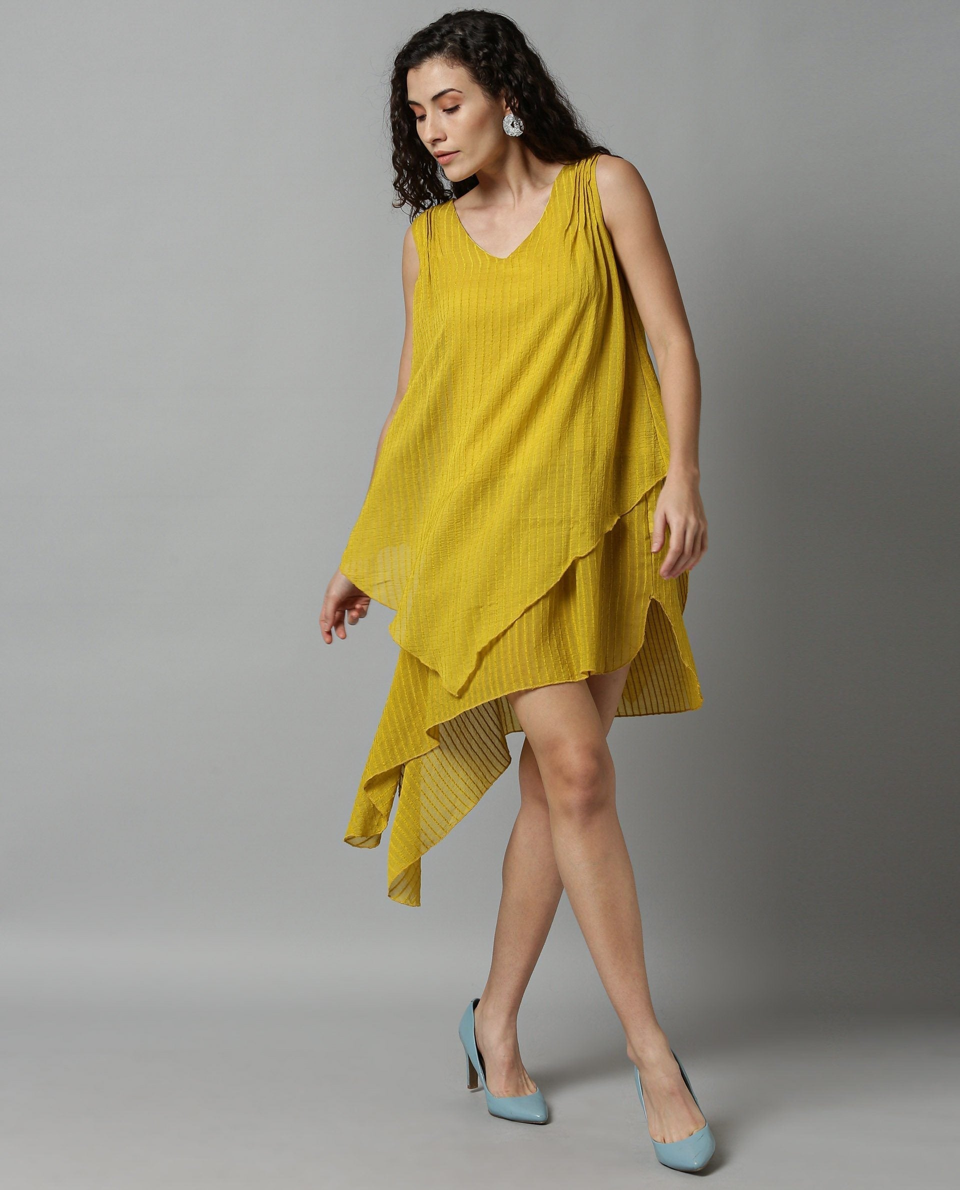 Rareism Women Cosmo Yellow Top Sleeveless