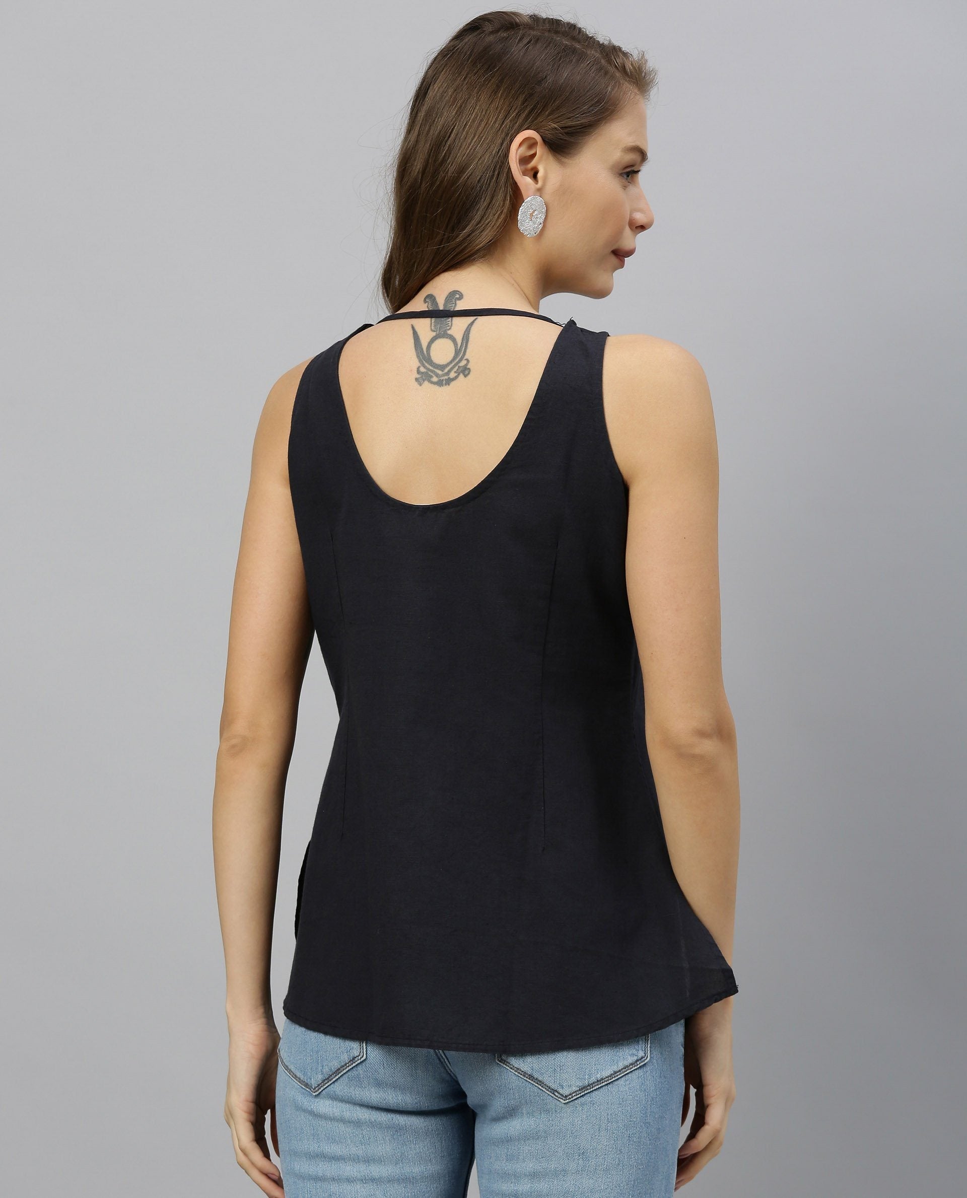 Rareism Women Unite - L Navy Top