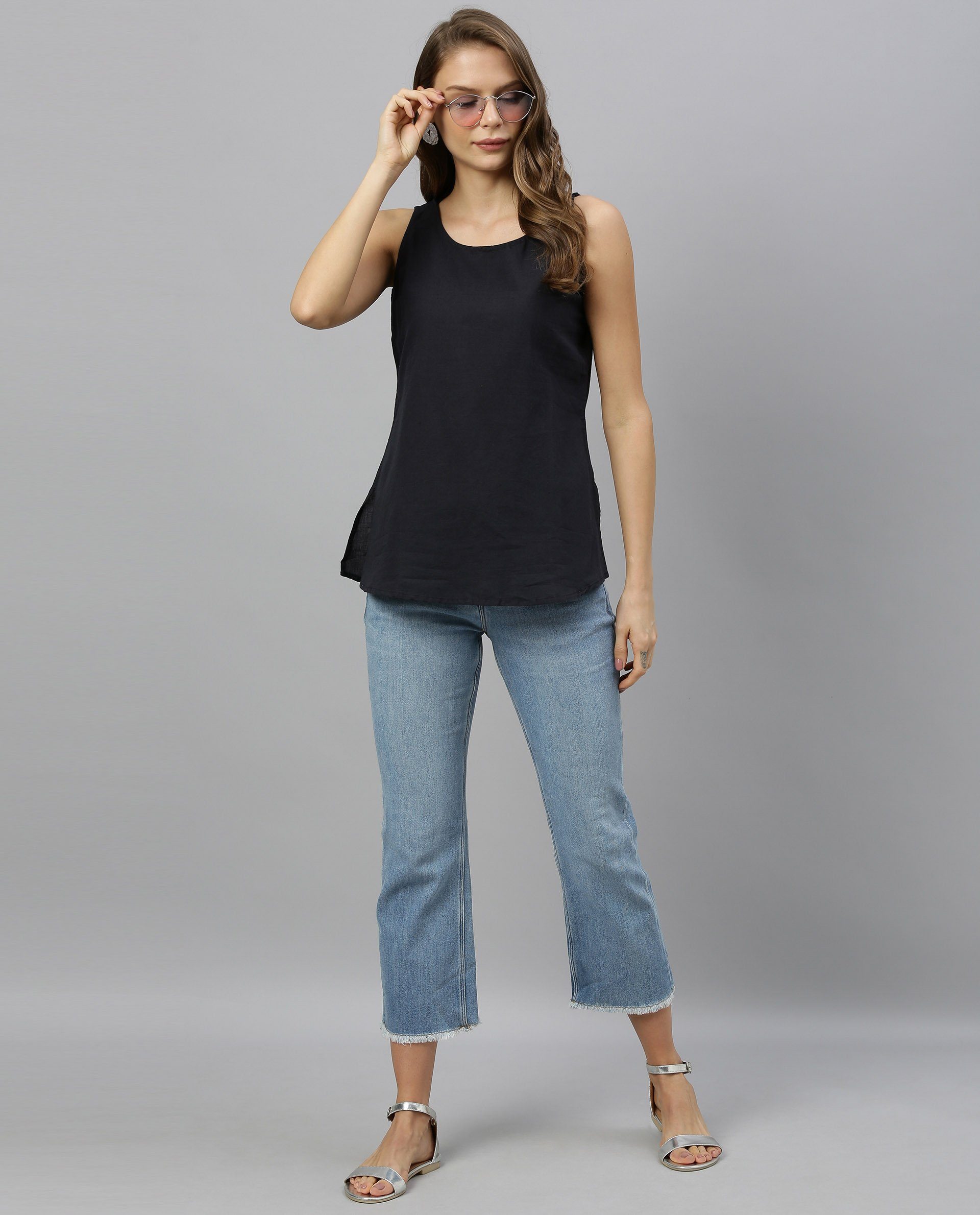 Rareism Women Unite - L Navy Top