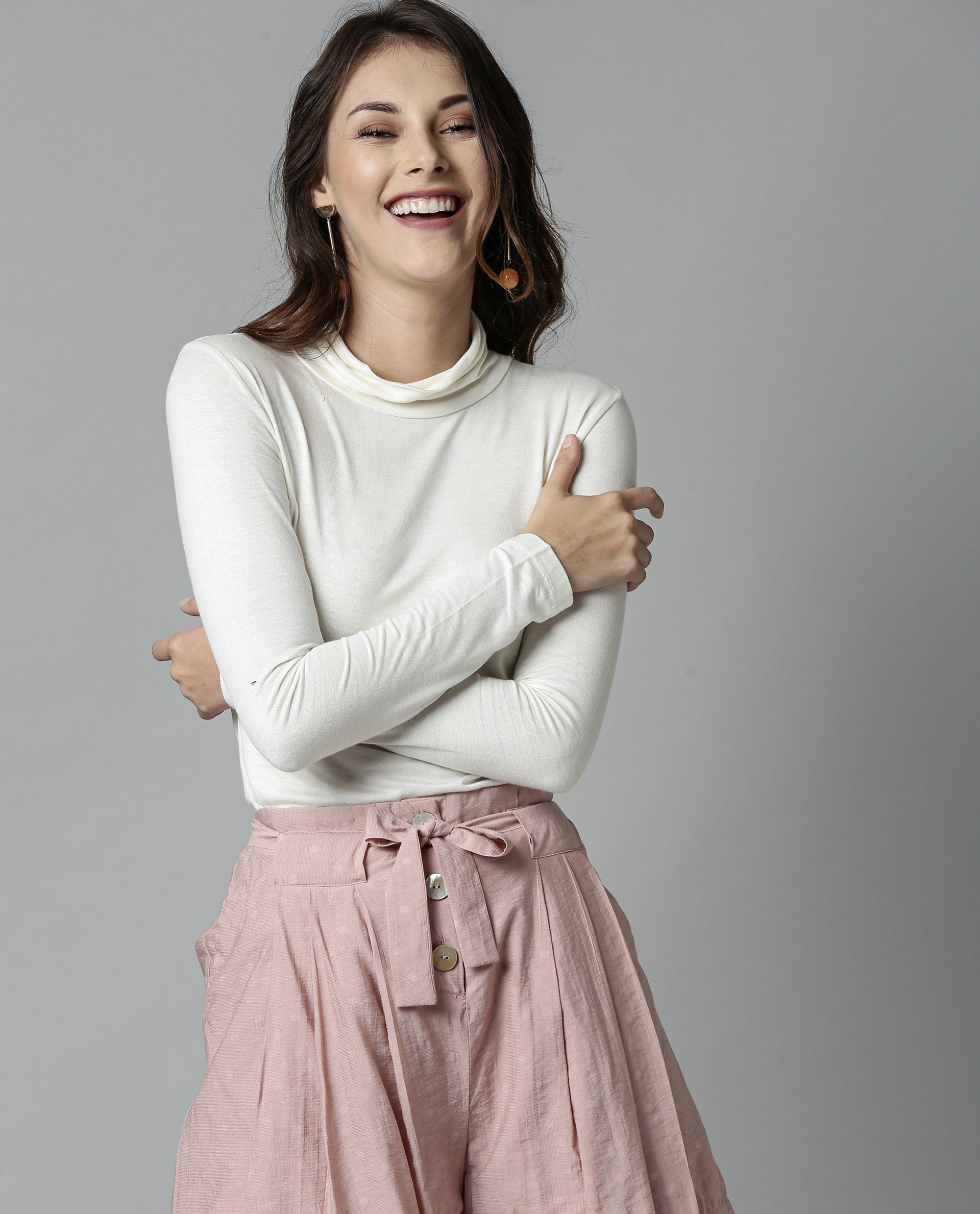 Rareism Women Copper Pink Shorts Solid