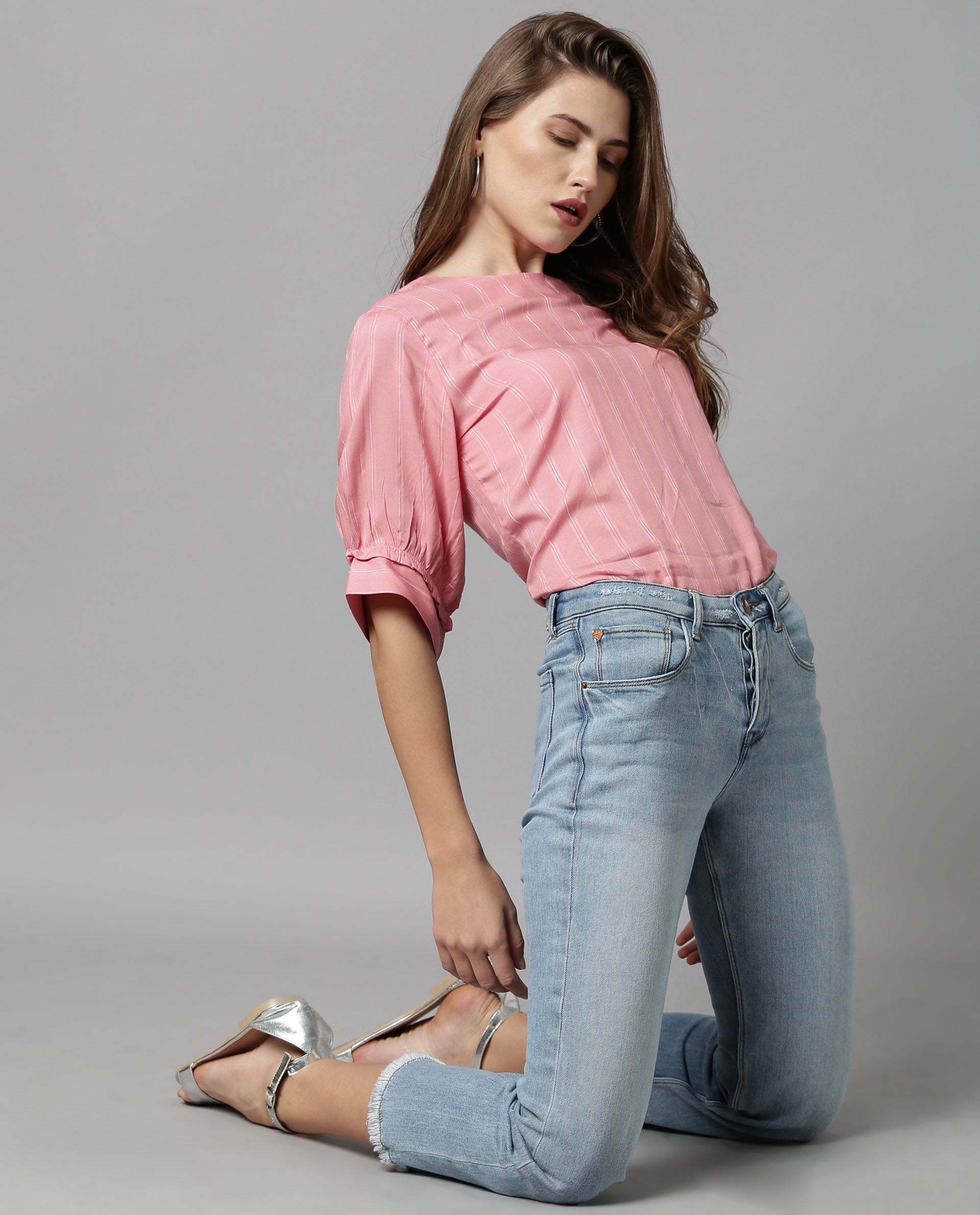 Rareism Women Eagle Blue Jeans Solid