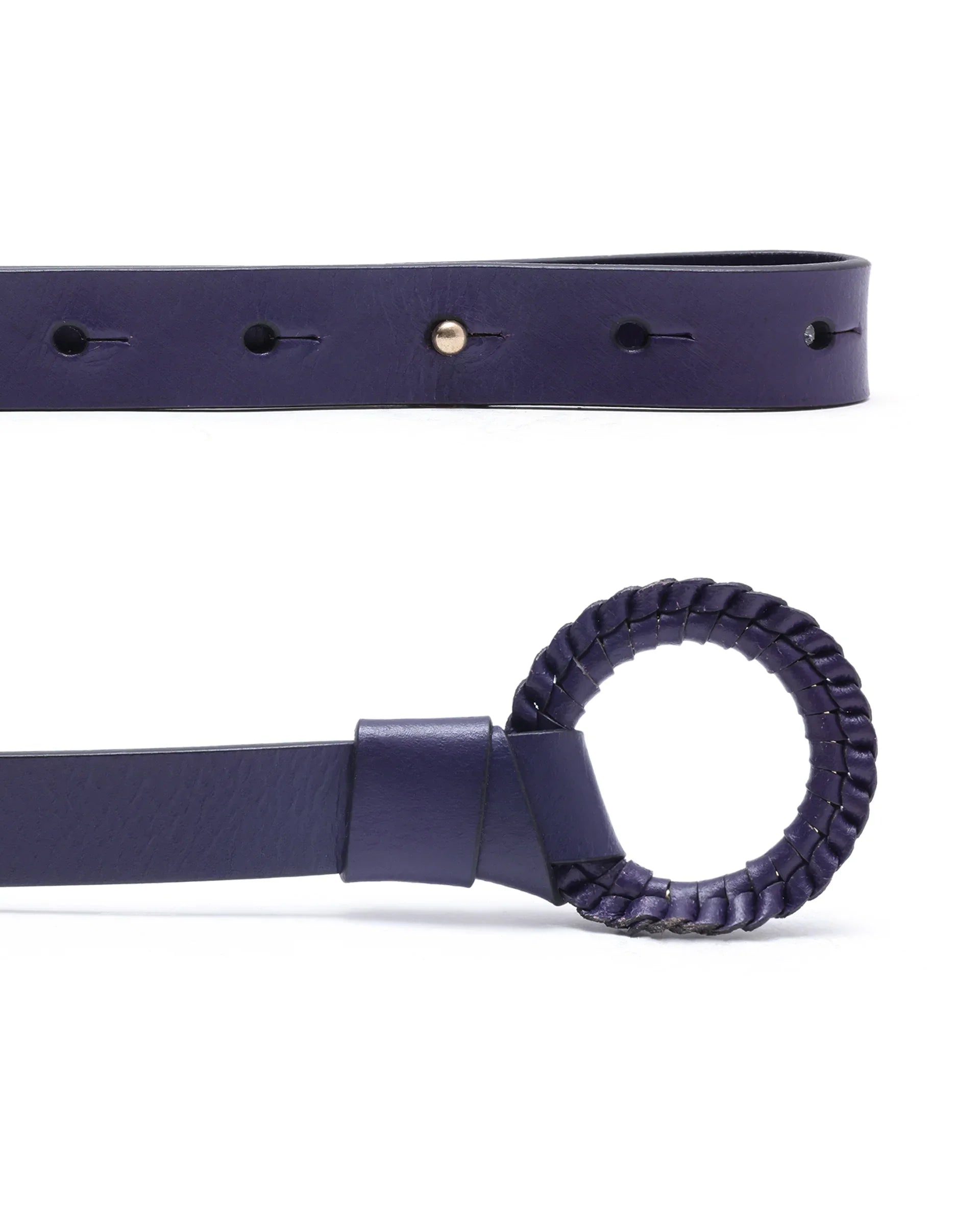 Rareism Women Crystal Navy Belt