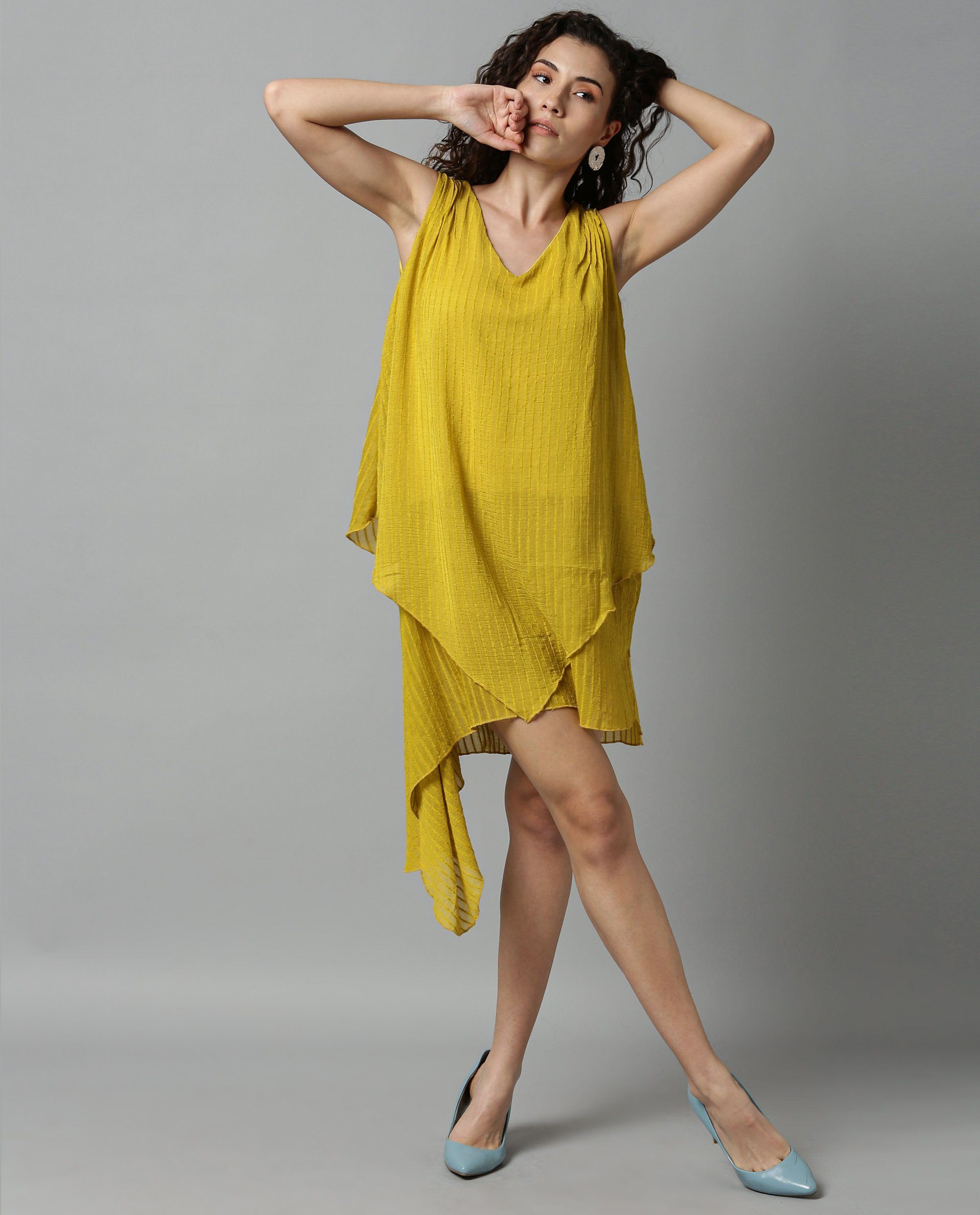 Rareism Women Cosmo Yellow Top Sleeveless