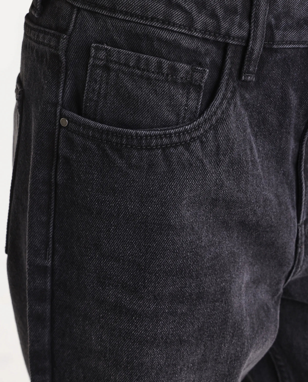 Rareism Women's Strine Black Cotton Straight Fit Plain Jeans