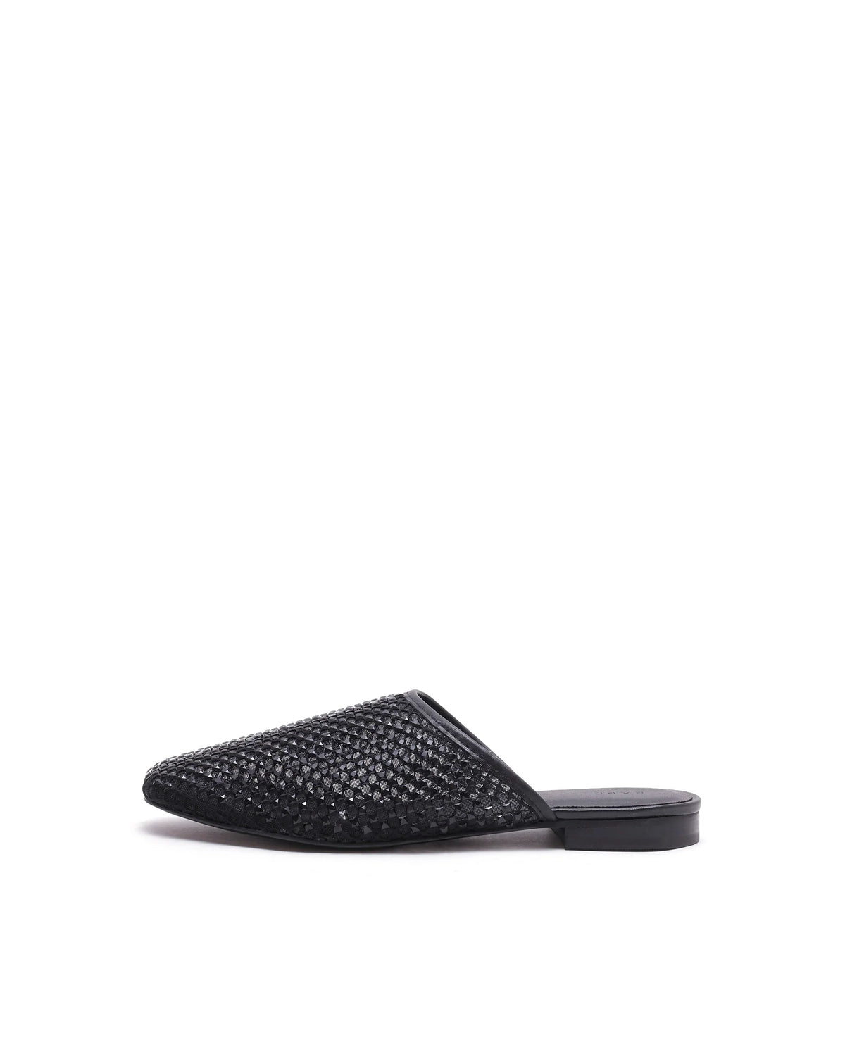 Rarez Women's Aira Black Micro Fiber & Mesh Low Flats
