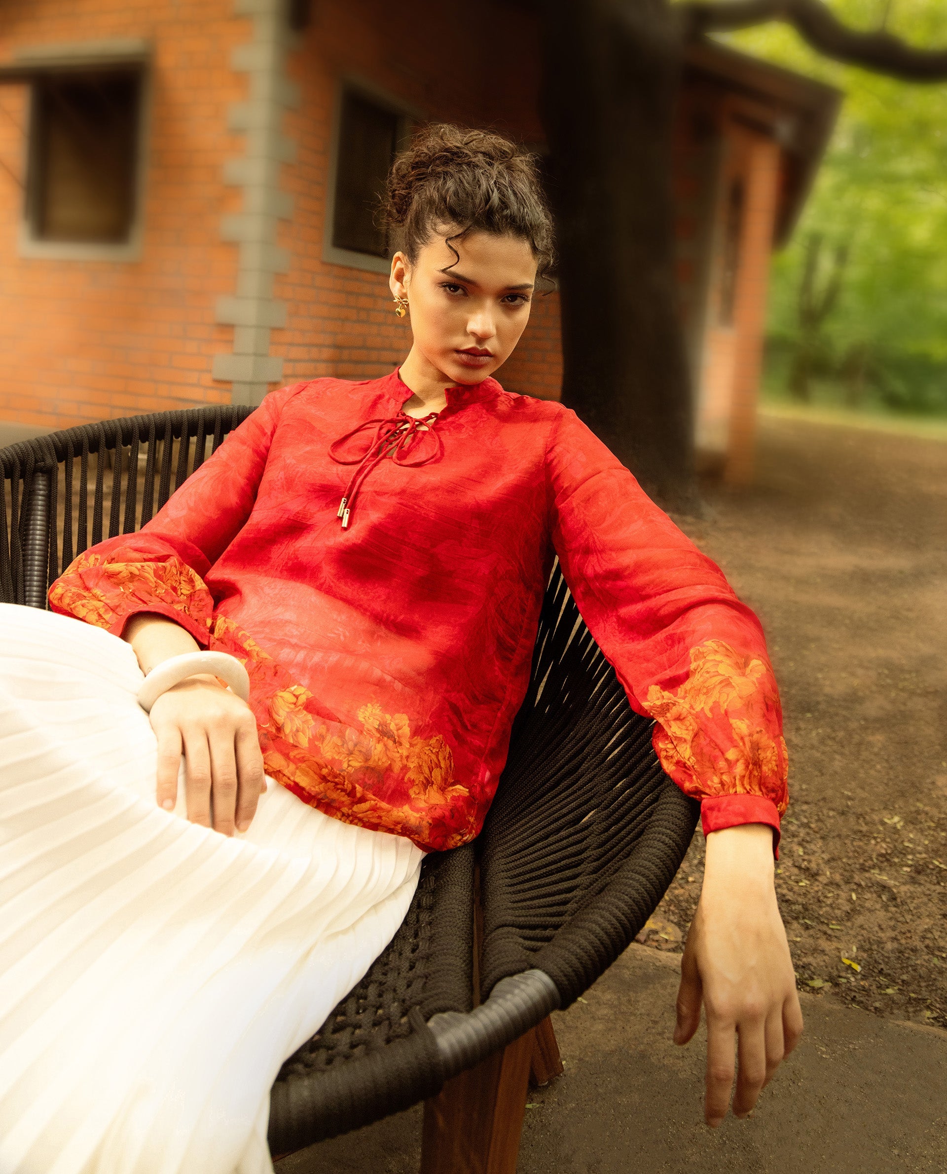 Rareism Women's Avint Pink Viscose Crew Neck Regular Fit Top