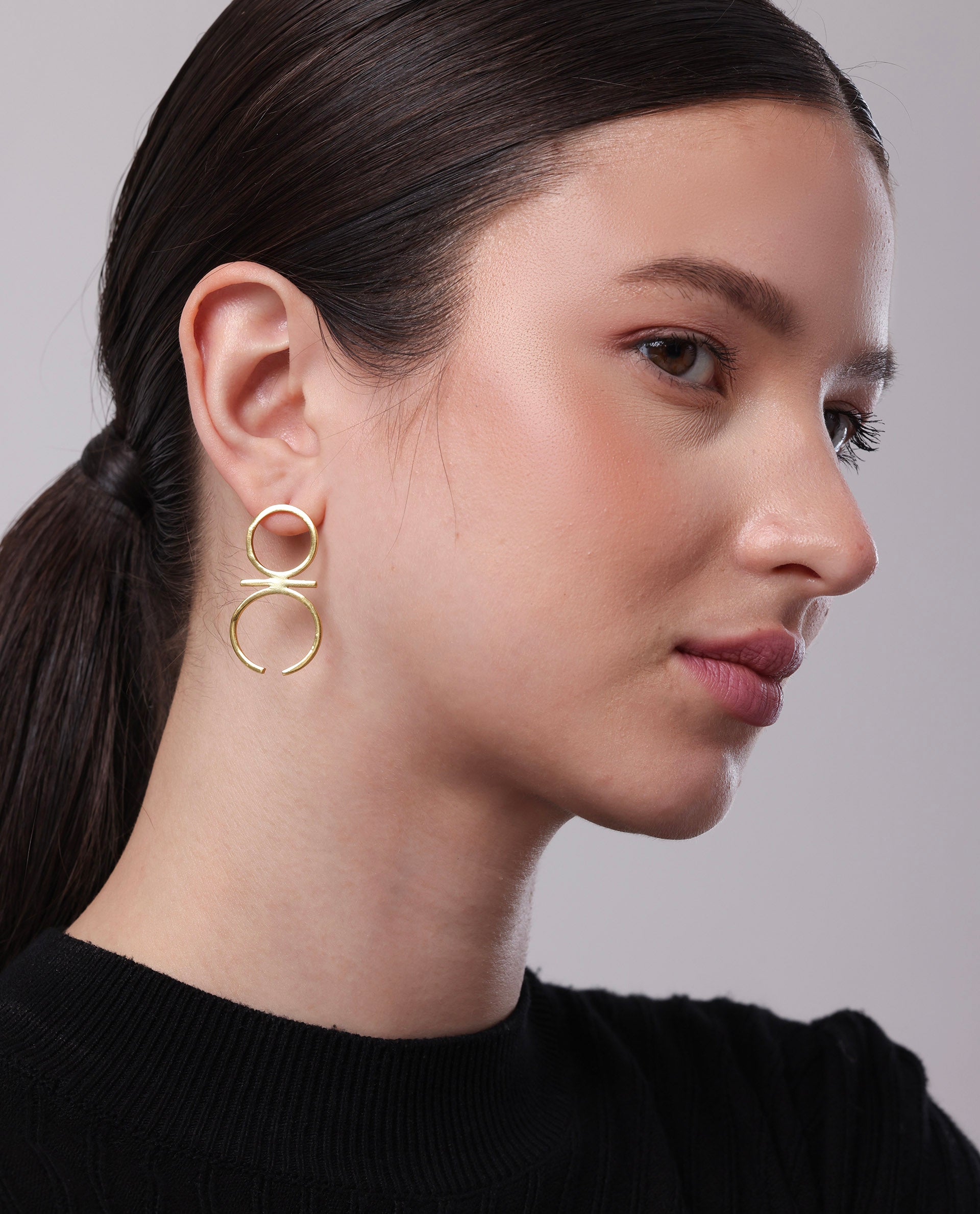 Rareism Women Anchor Gold Earring