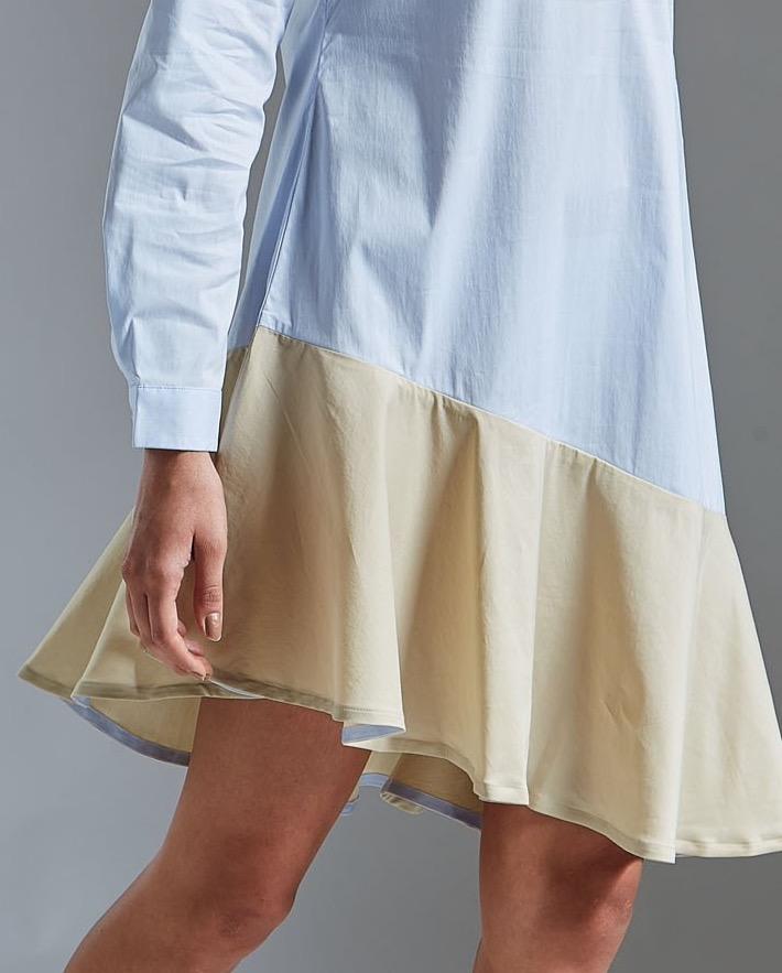 Rareism Women Dahlia Blue Dress Full Sleeves