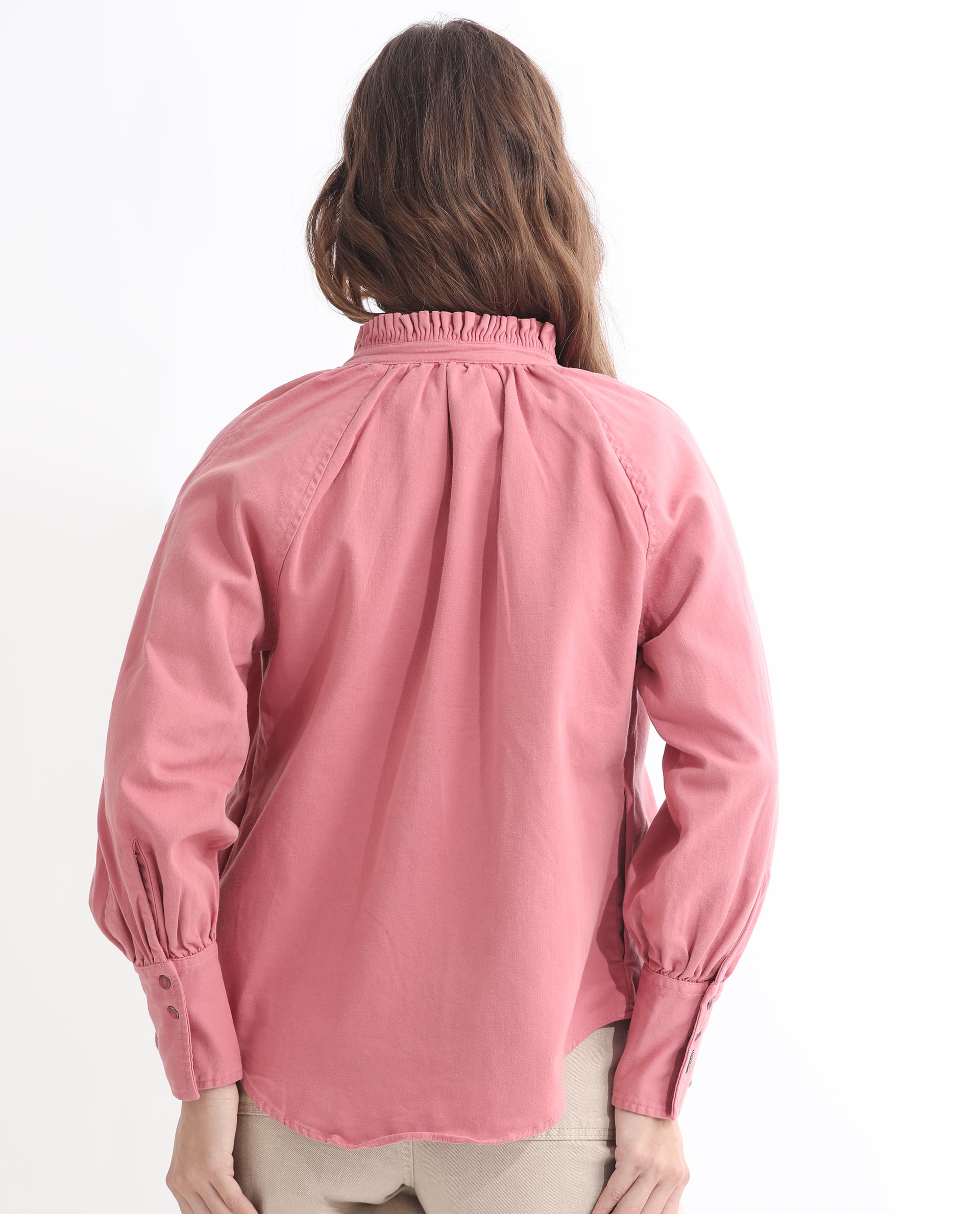 Rareism Women's Bellona Pink Cotton Sweetheart Neck Plain Regular Fit Jacket