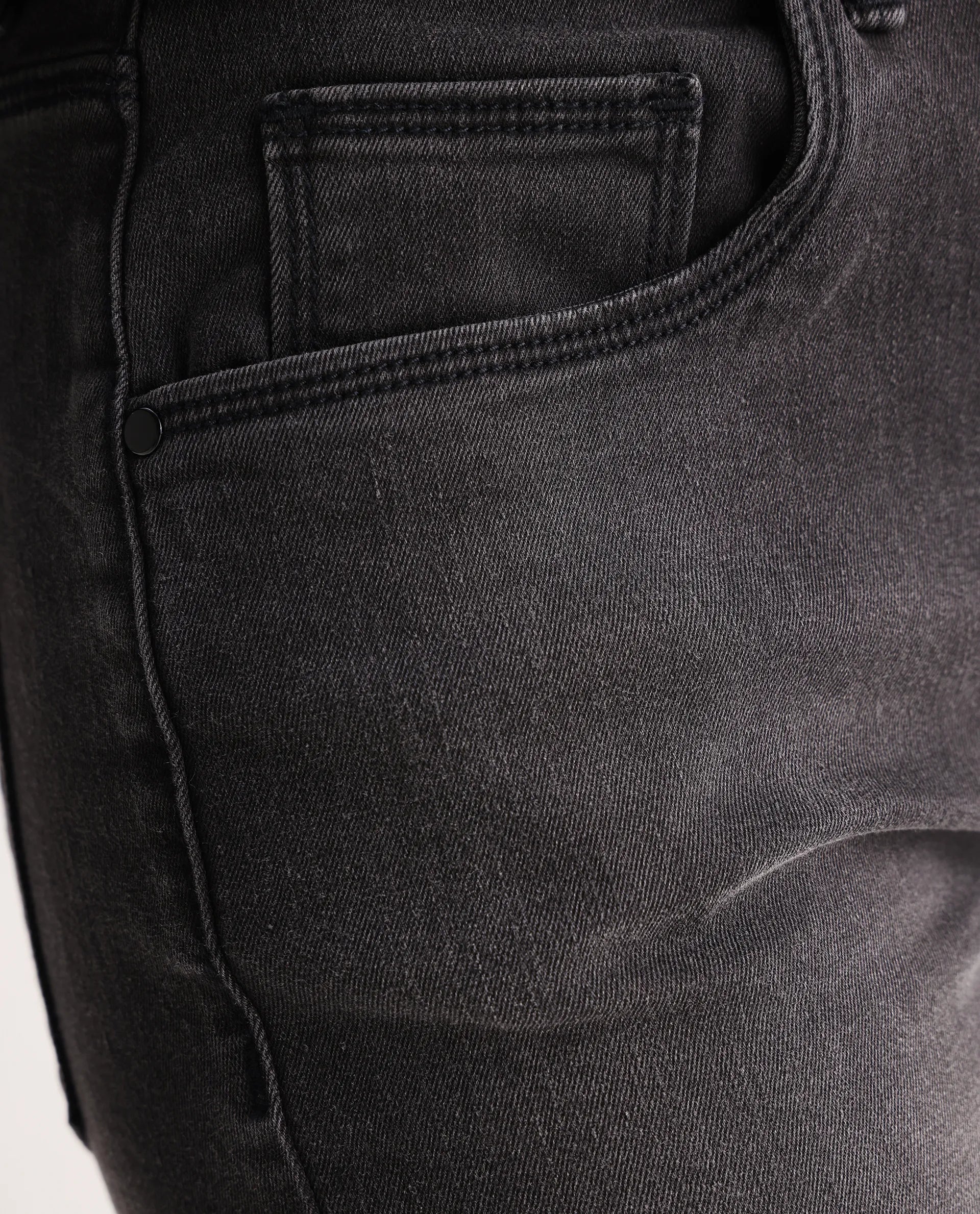 Rareism Women's Clipper Grey Cotton Blend Plain Ankle Length Slim Fit Jeans