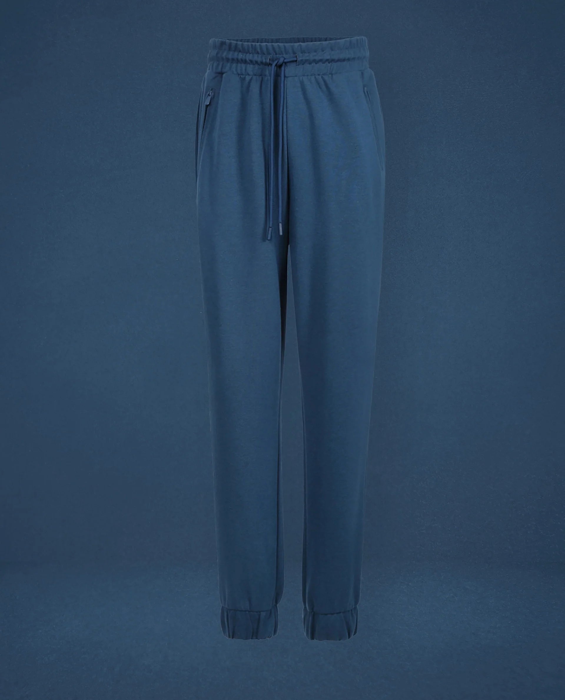 Rareism Women's Heavy Weight Interlock 340 Gsm Cotton Blend Plain Ankle Length Relaxed Fit Track Pant