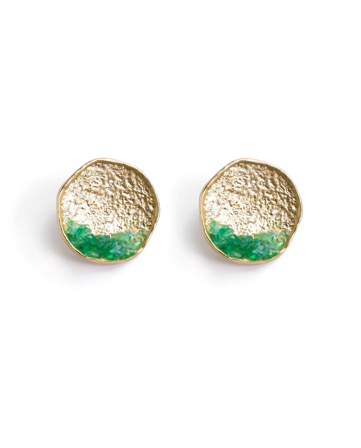 Rareism Women Candy Green Gold Earring