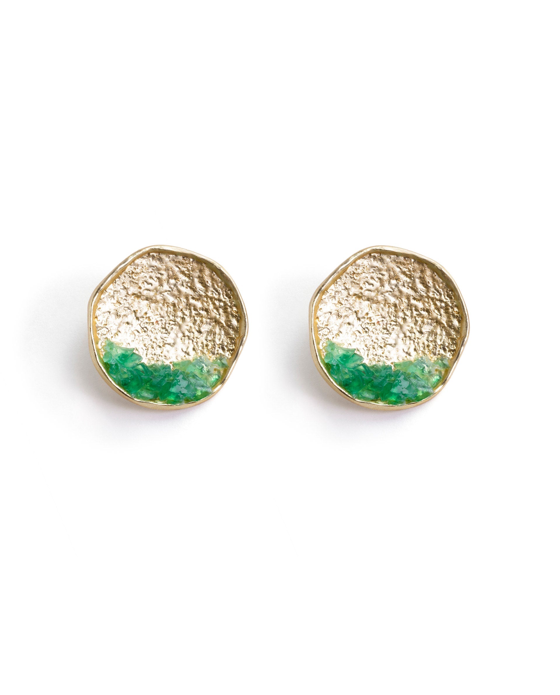 Rareism Women Candy Green Gold Earring