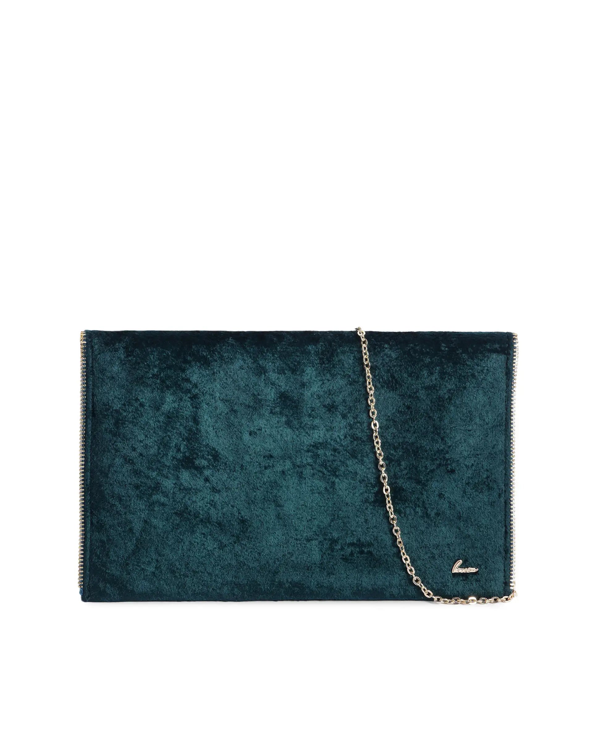 Rareism Women Diva Dark Green Plain Bag