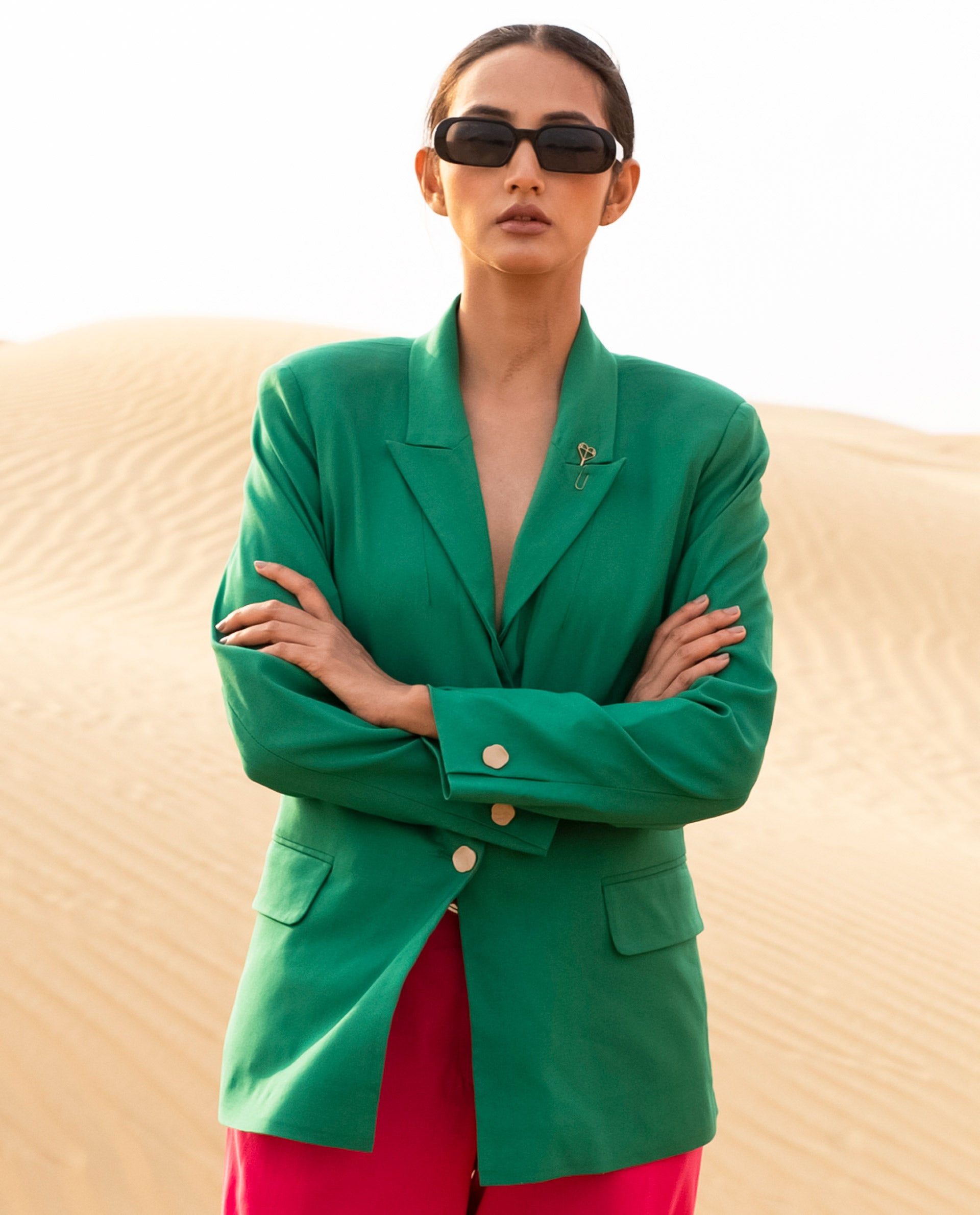 Rareism Women's Ziva Blazer Polyester Lapel Neck Plain Tailored Blazer