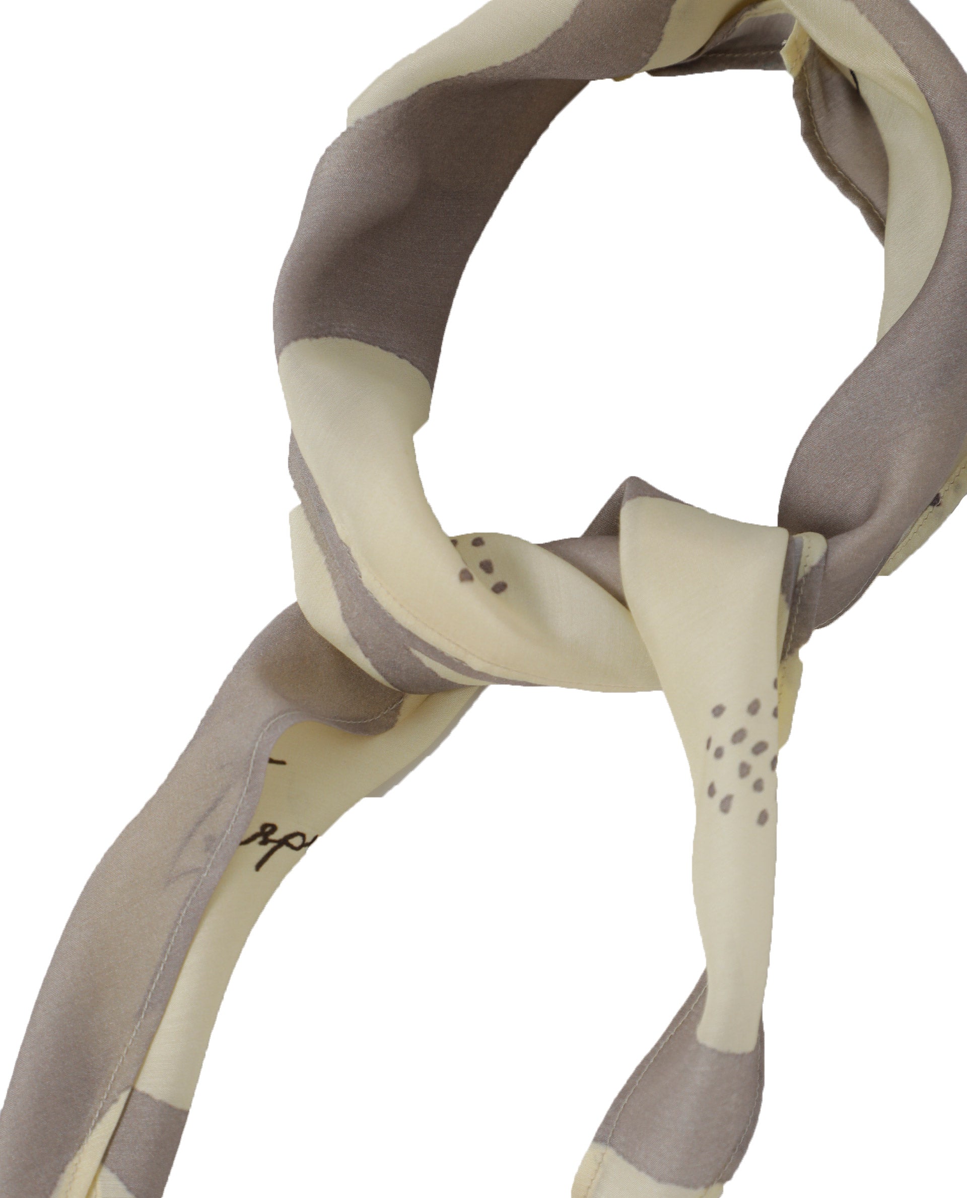 Rareism Women Darl Offwhite Scarf Cotton Silk Fabric