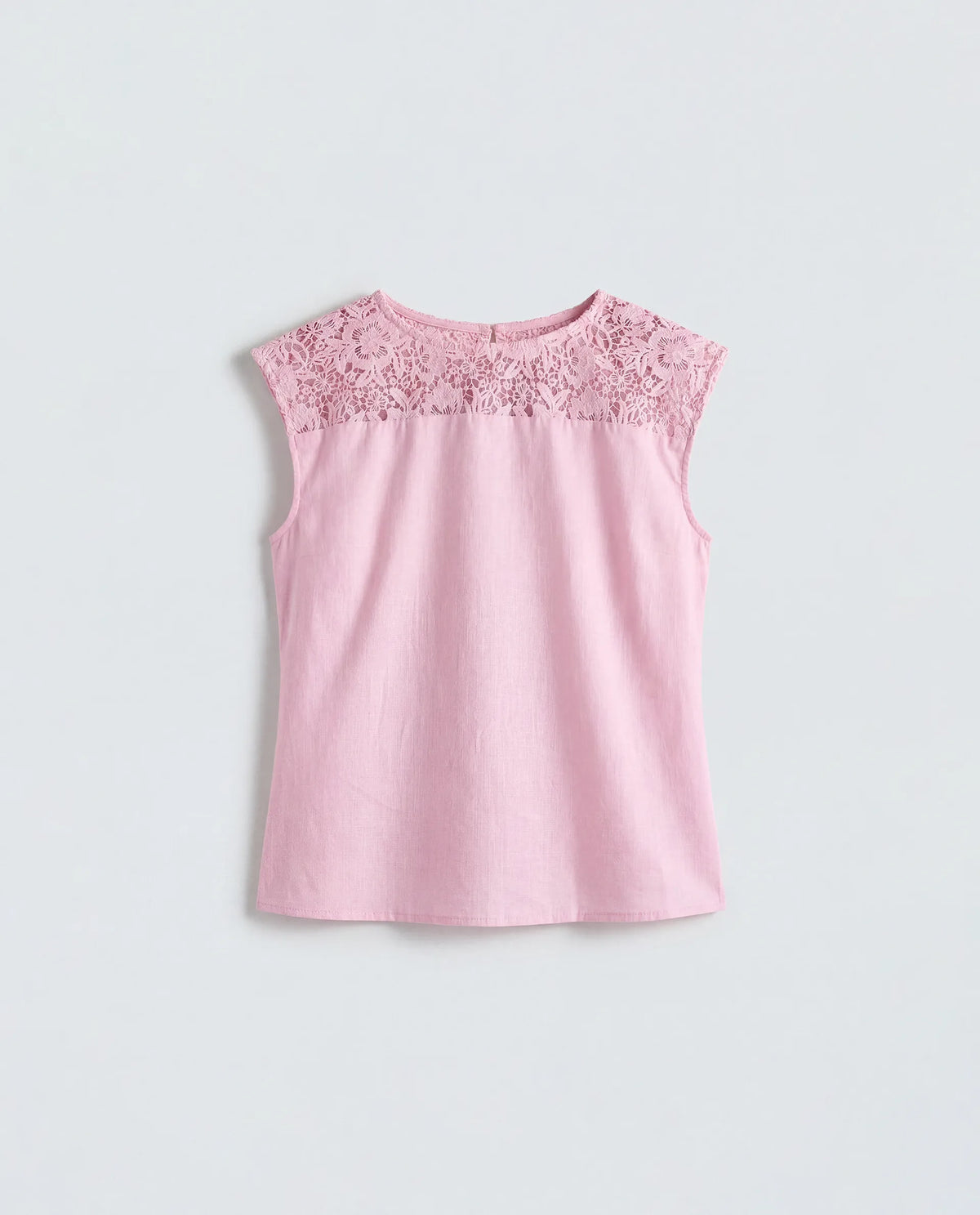Rareism Women's Hige Light Pink Cotton Crew Neck Regular Plain Top