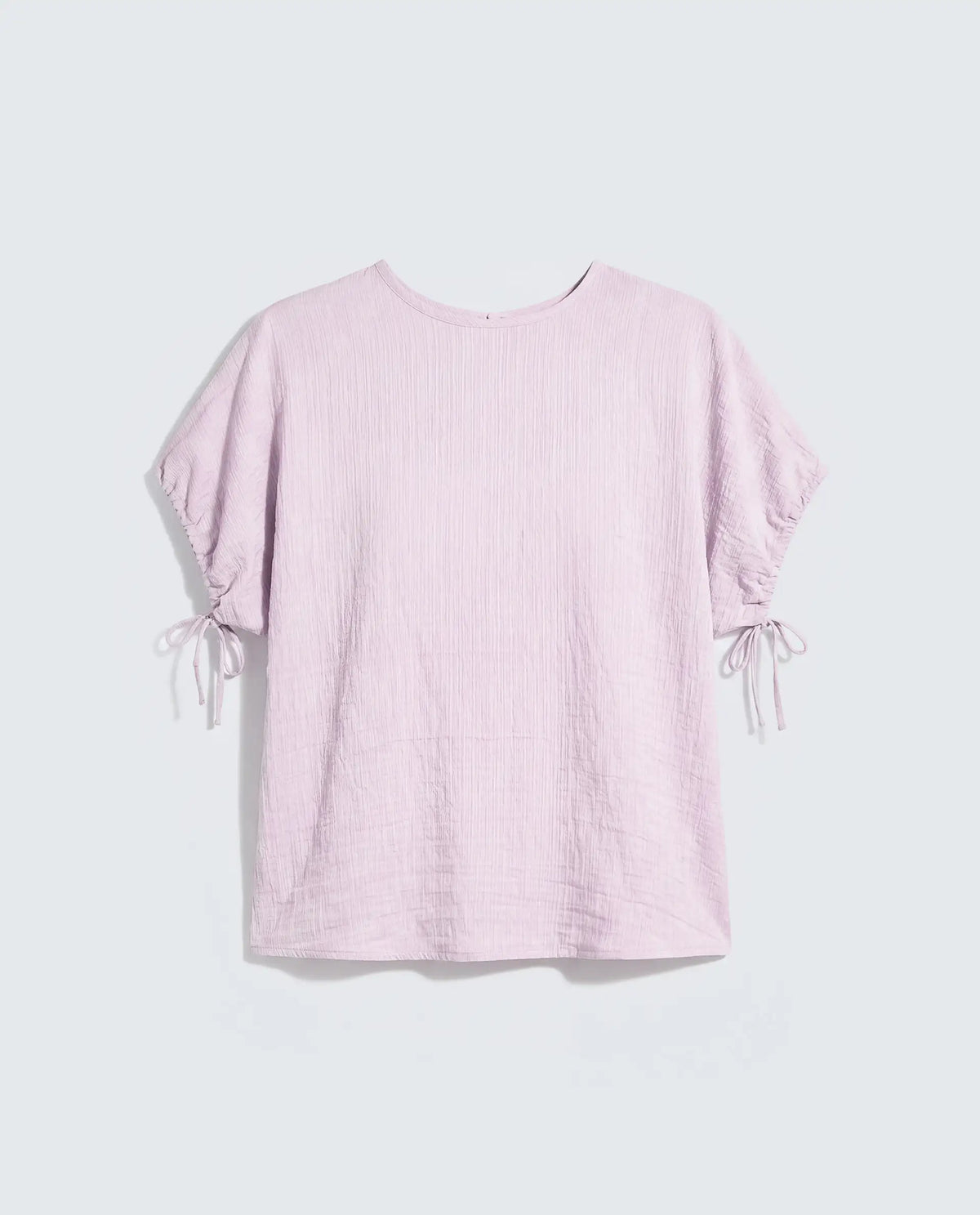 Rareism Women's Deno Dusky Pink Viscose Blend Crew Neck Button Regular Plain Top