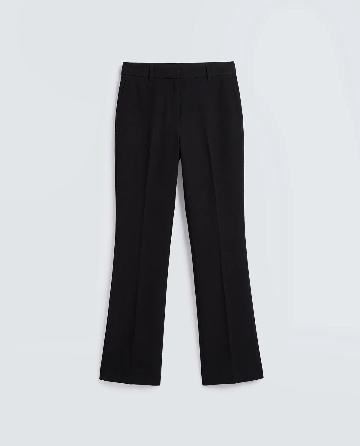 Rareism Women's Frare Black Viscose Fabric Bootcut Plain Trouser