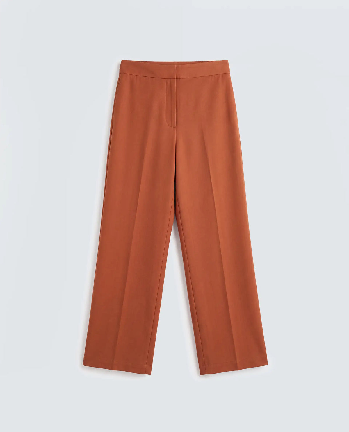 Rareism Women's Nublin-B Rust Polyester Blend Wide Trouser
