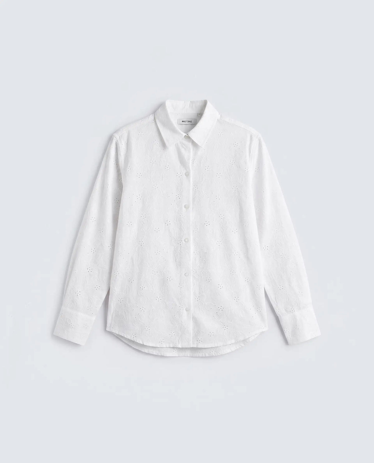 Rareism Women's Ruco Primary White Cotton Full Sleeve Spread Collar Relaxed Fit Shirt
