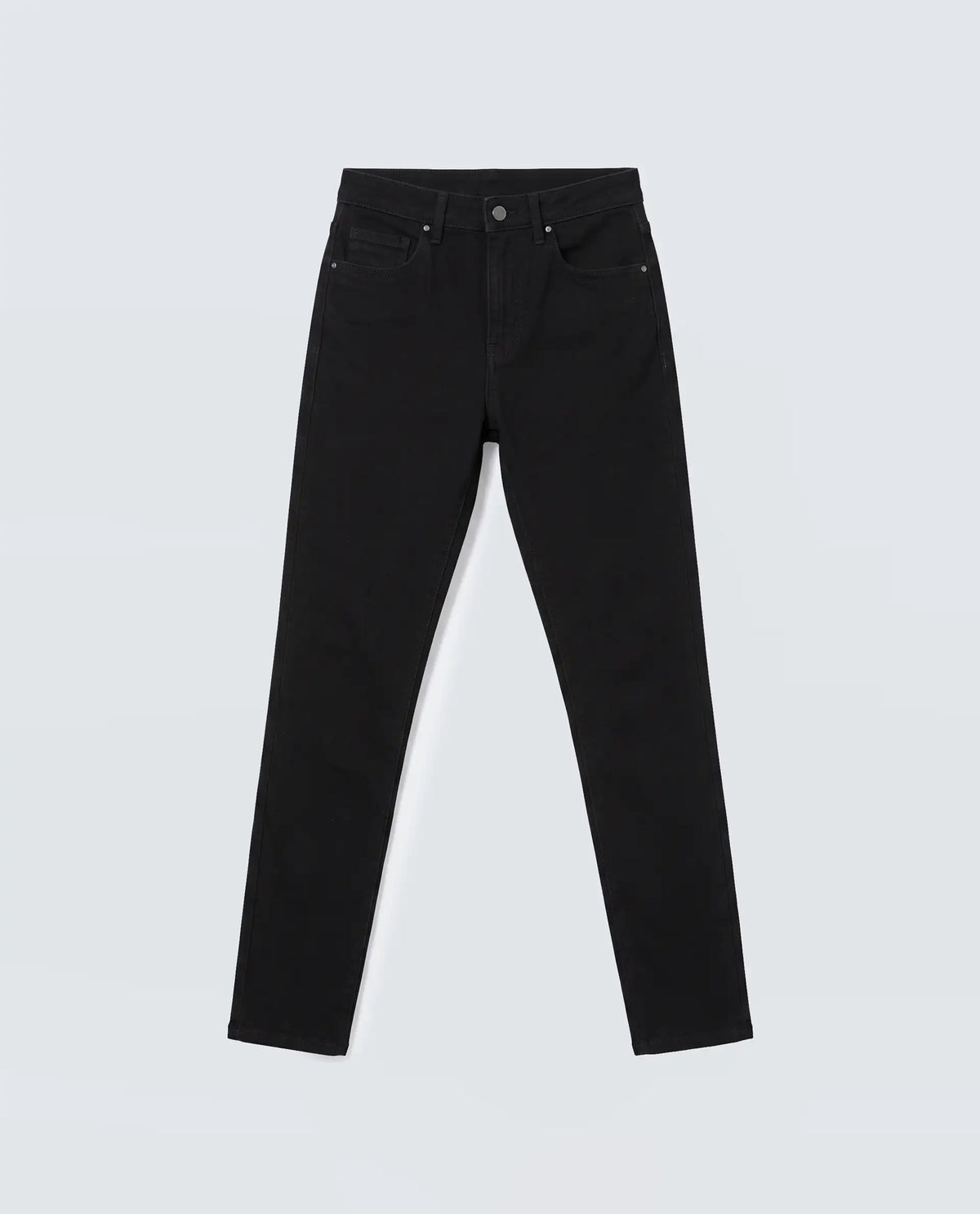 Rareism Women's Skenyob Black Cotton Blend Skinny Fit Plain Jeans