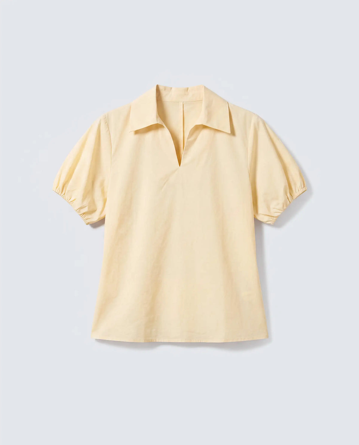 Rareism Women's Valet Yellow Cotton Half Sleeve Jonny Collar Regular Top