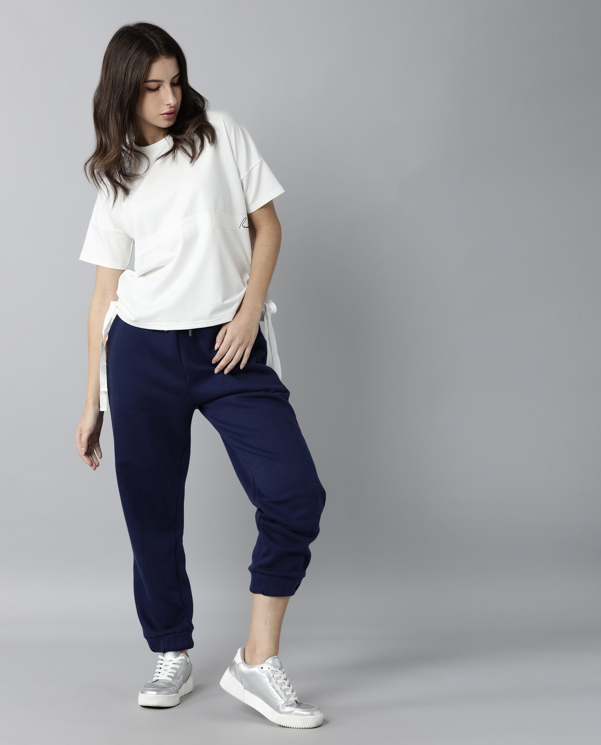 Rareism Womens Hoa Off White T-Shirt Polycotton Fabric Short Sleeve Regular Fit Round Neck