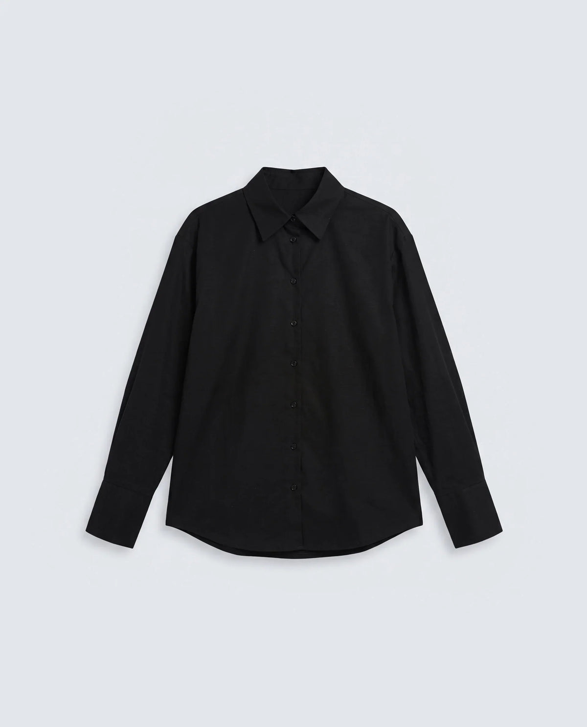 Rareism Women's Mewok Black Cotton Full Sleeve Spread Collar Regular Plain Shirt