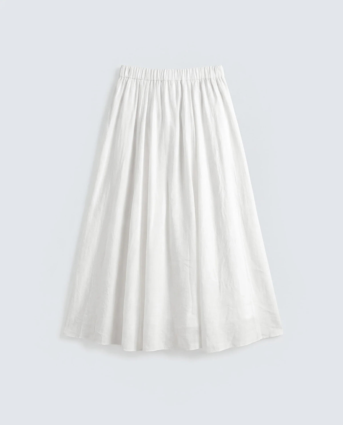 Rareism Women's Misky Off White Viscose Blend A-Line Plain Skirt