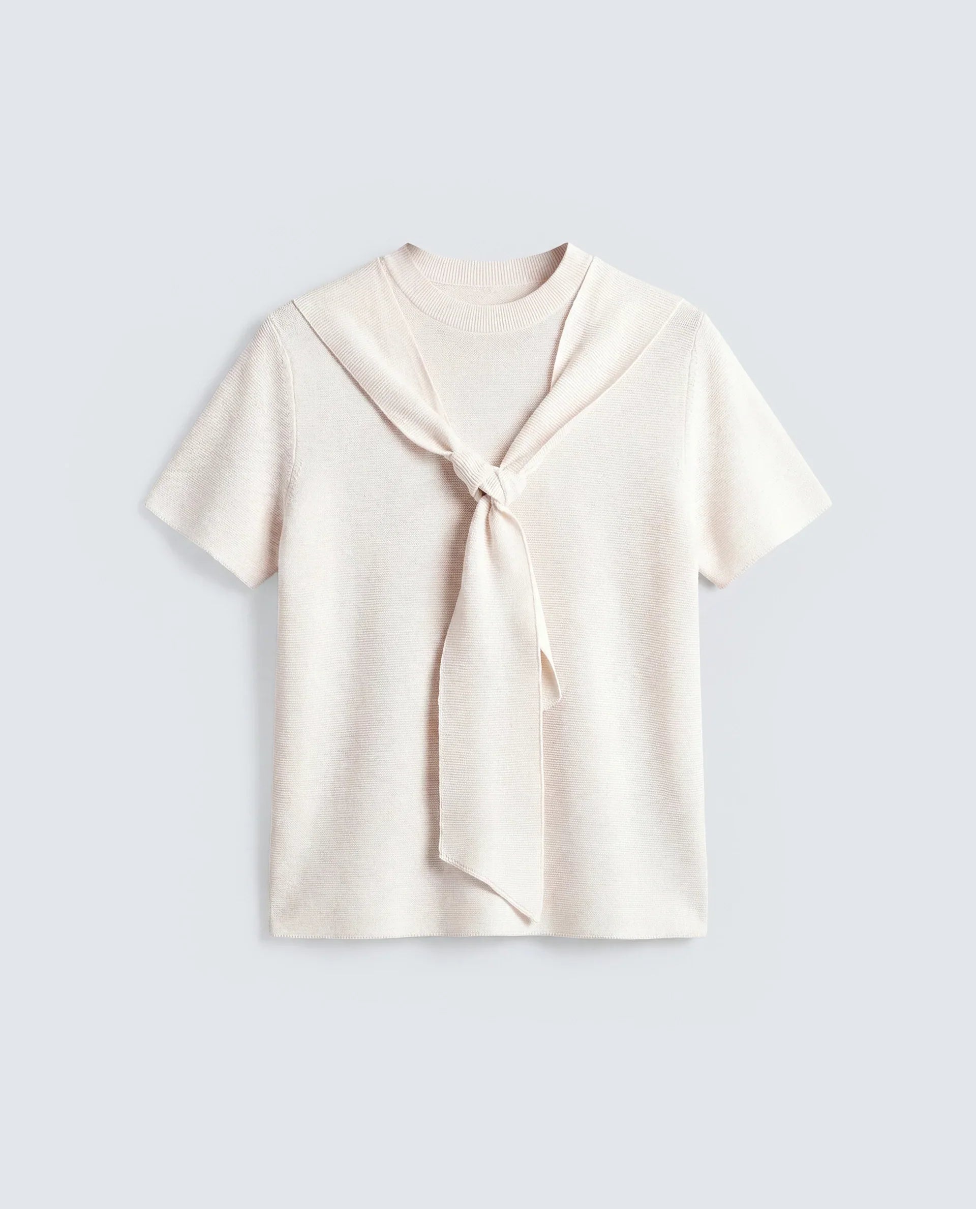 Rareism Women's Sava Off White Cotton Half Sleeve Cowl Neck Regular Fit Plain Top