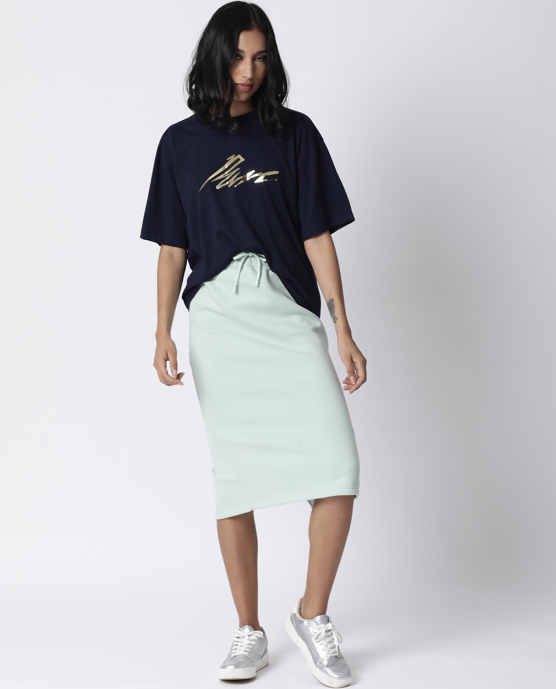Rareism Women Niki Navy T-Shirt Short Sleeves