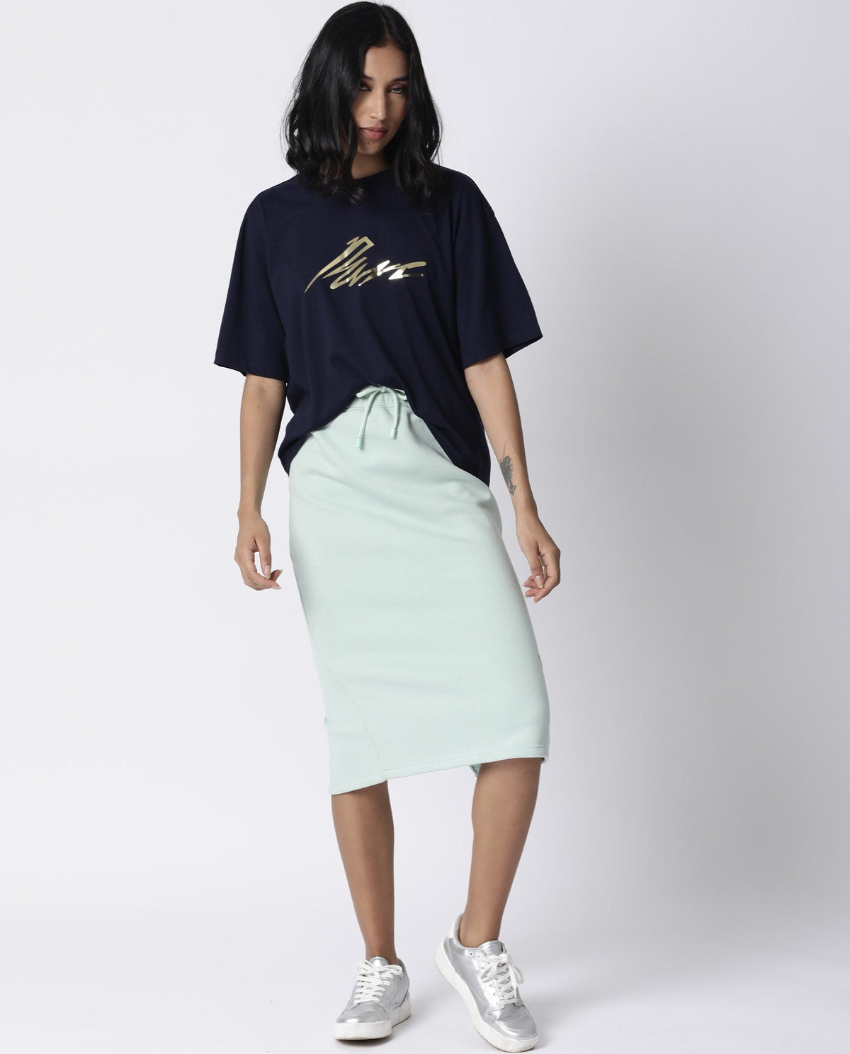 Rareism Women Niki Navy T-Shirt Short Sleeves