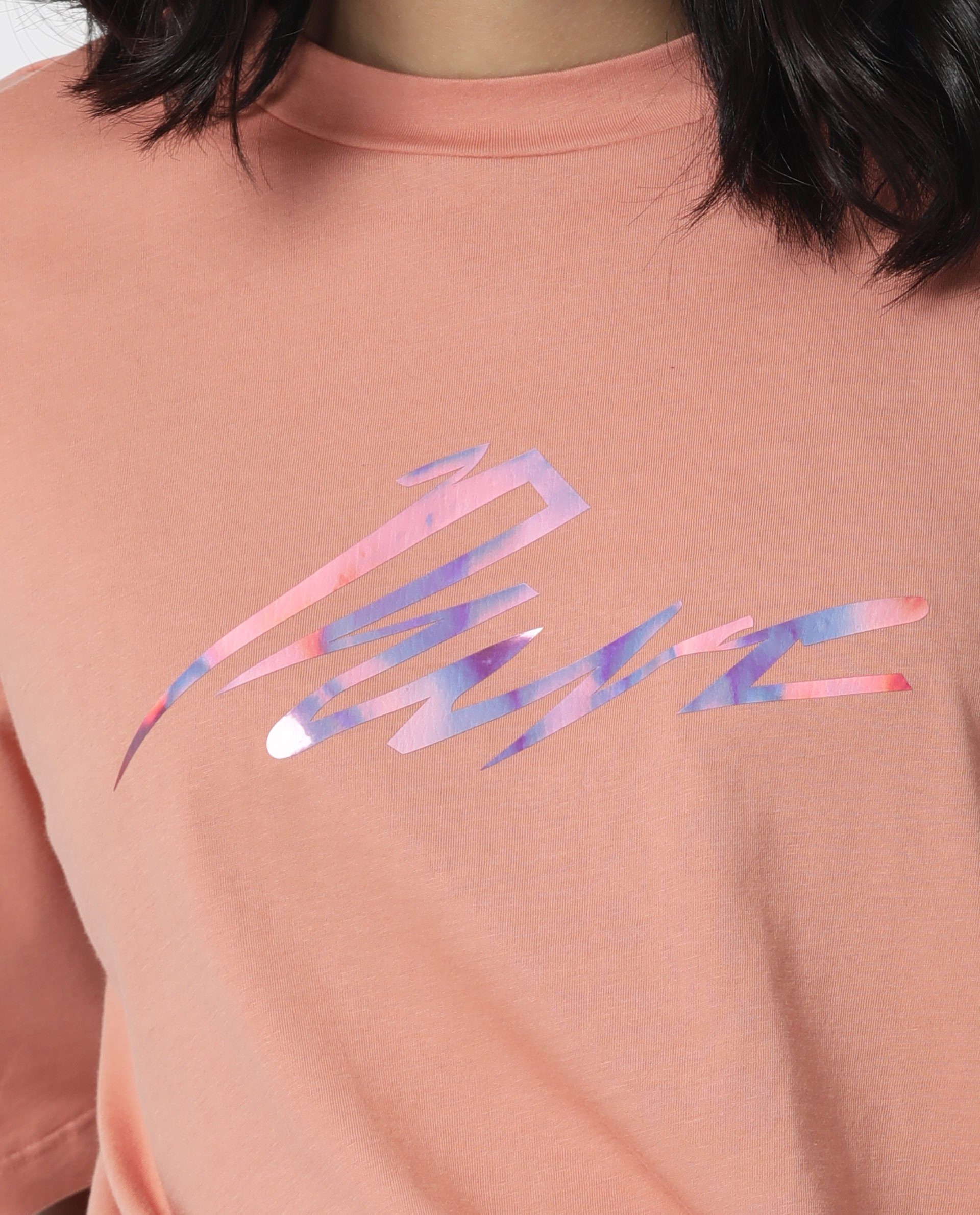 Rareism Women Niki Orange T-Shirt Short Sleeves