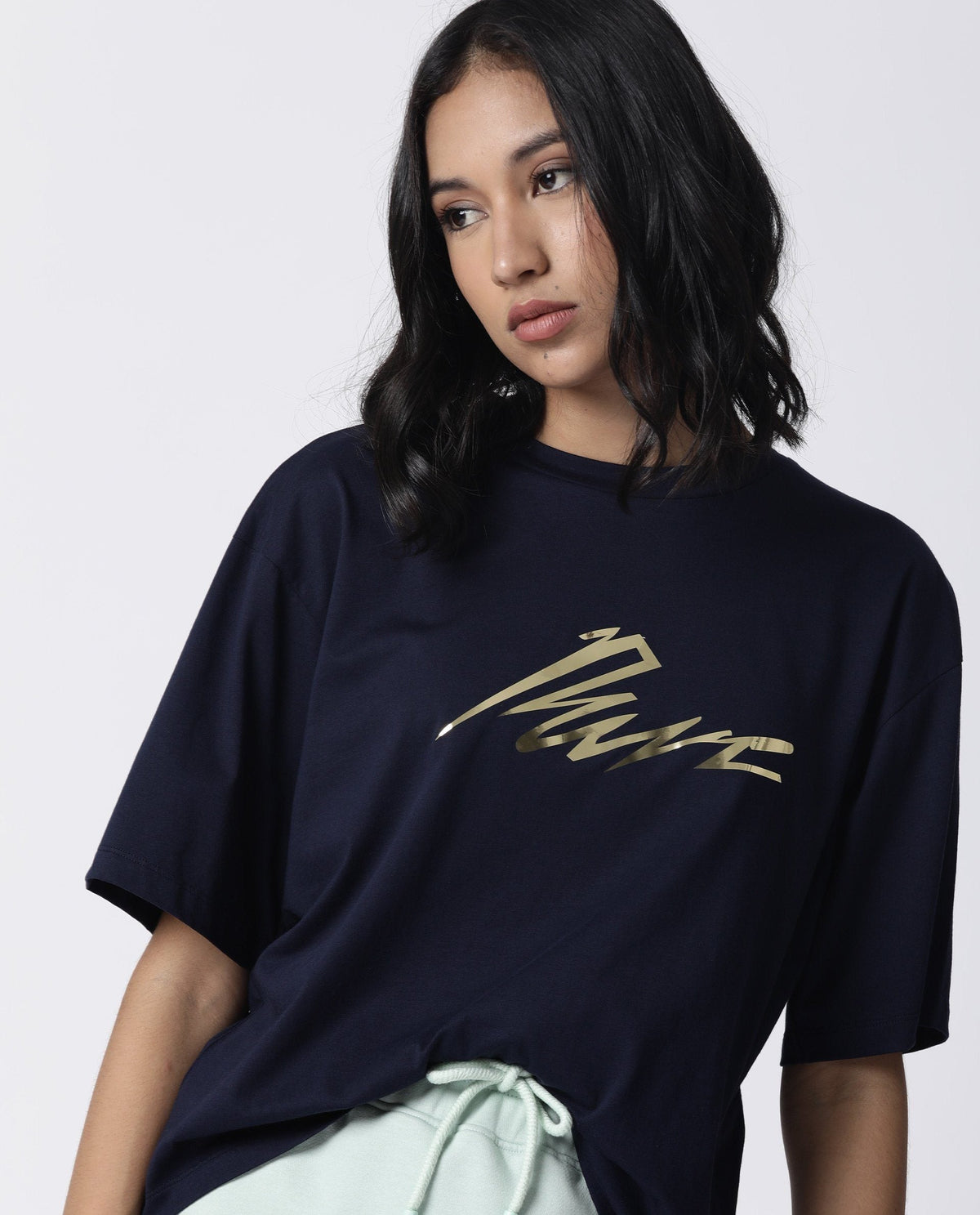 Rareism Women Niki Navy T-Shirt Short Sleeves