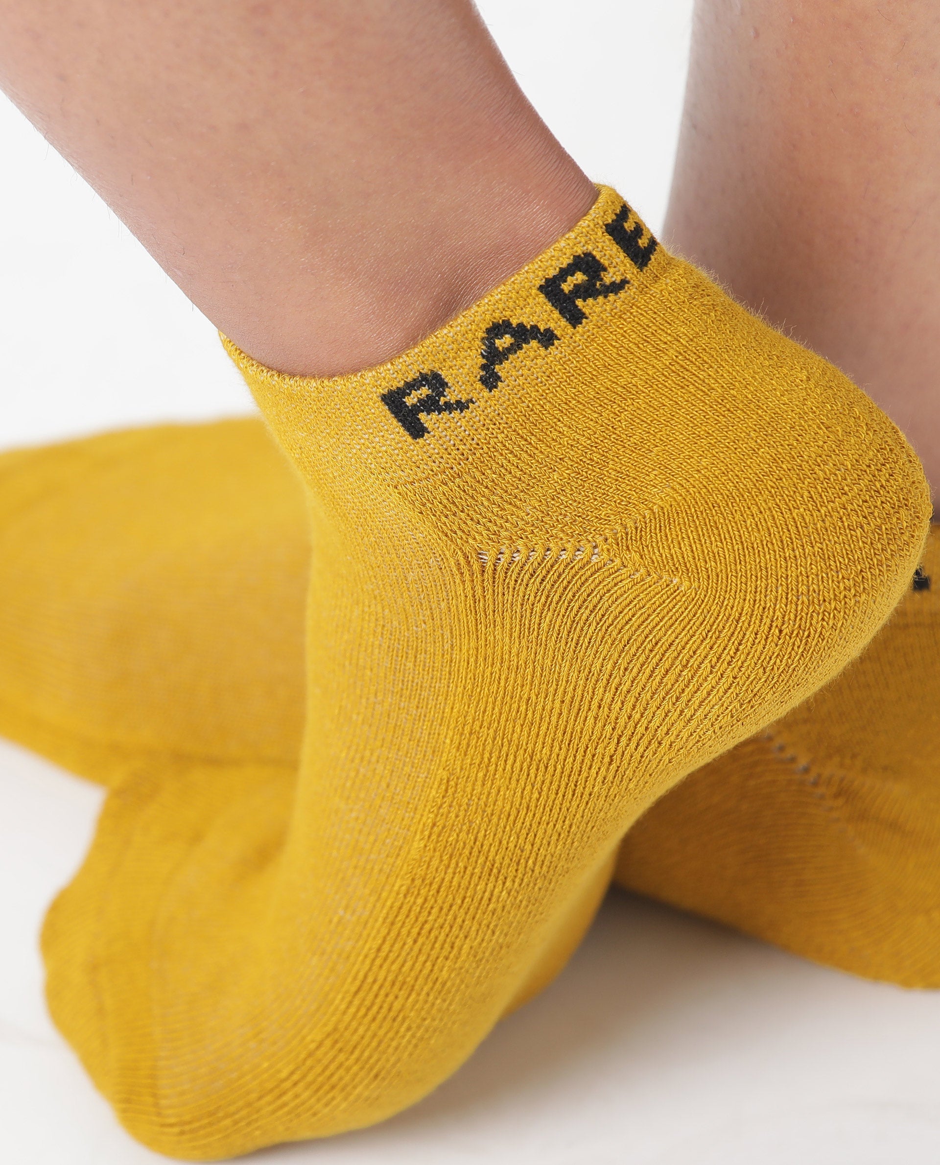 Rareism Womens Socks Mustard Organic Bamboo Fabric Low Ankle