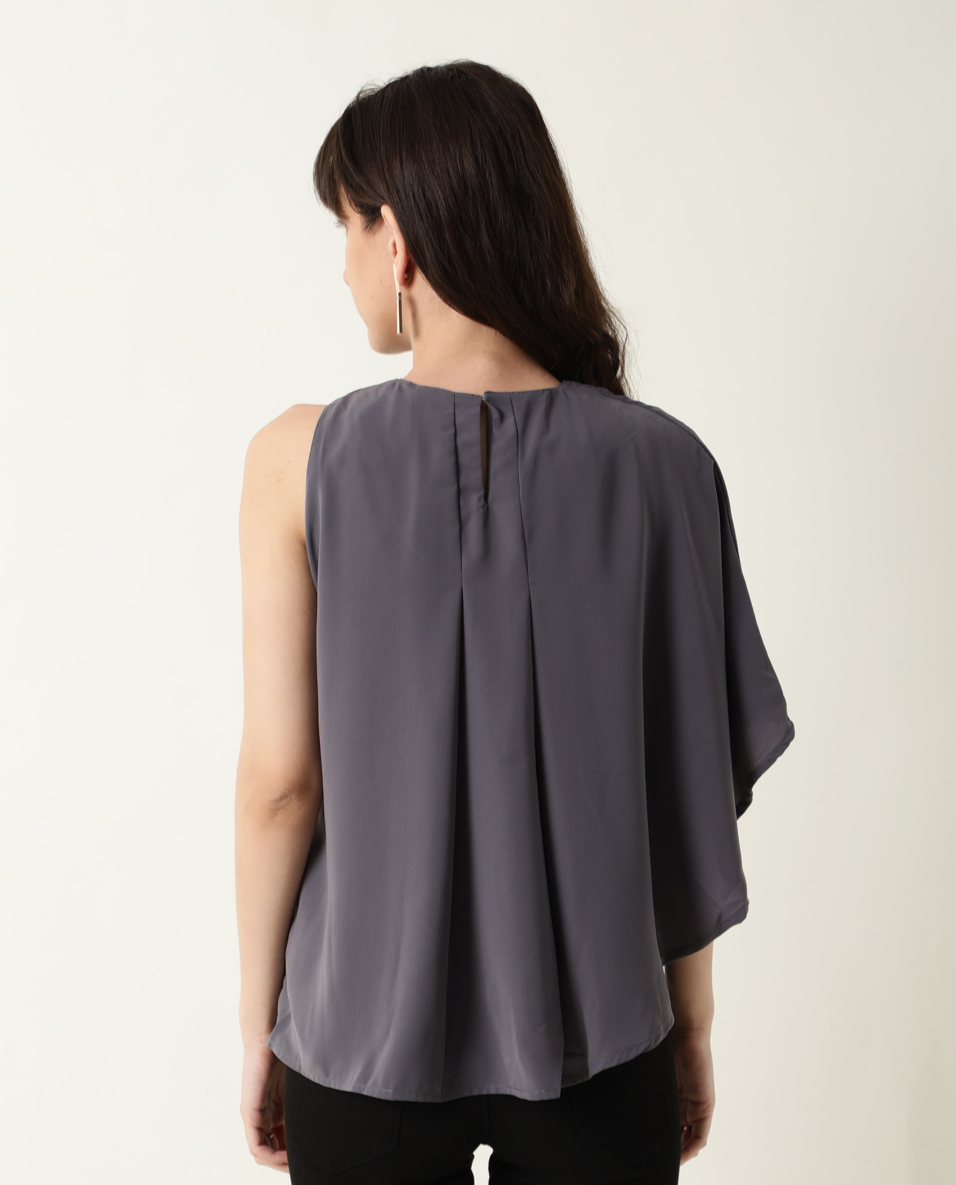 Rareism Women's Hudy Grey Top