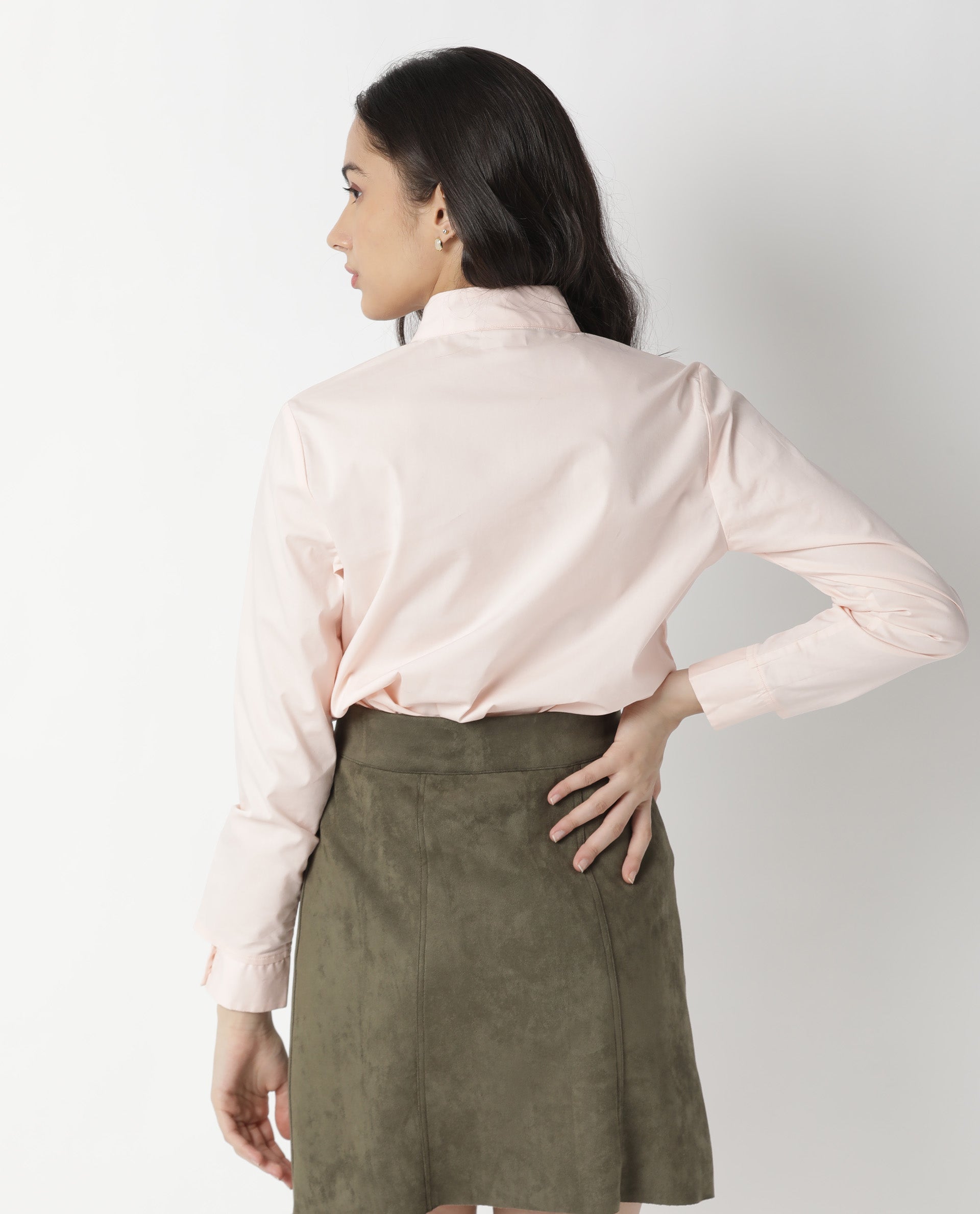 Rareism Women Float Pink Top Full Sleeves Solid