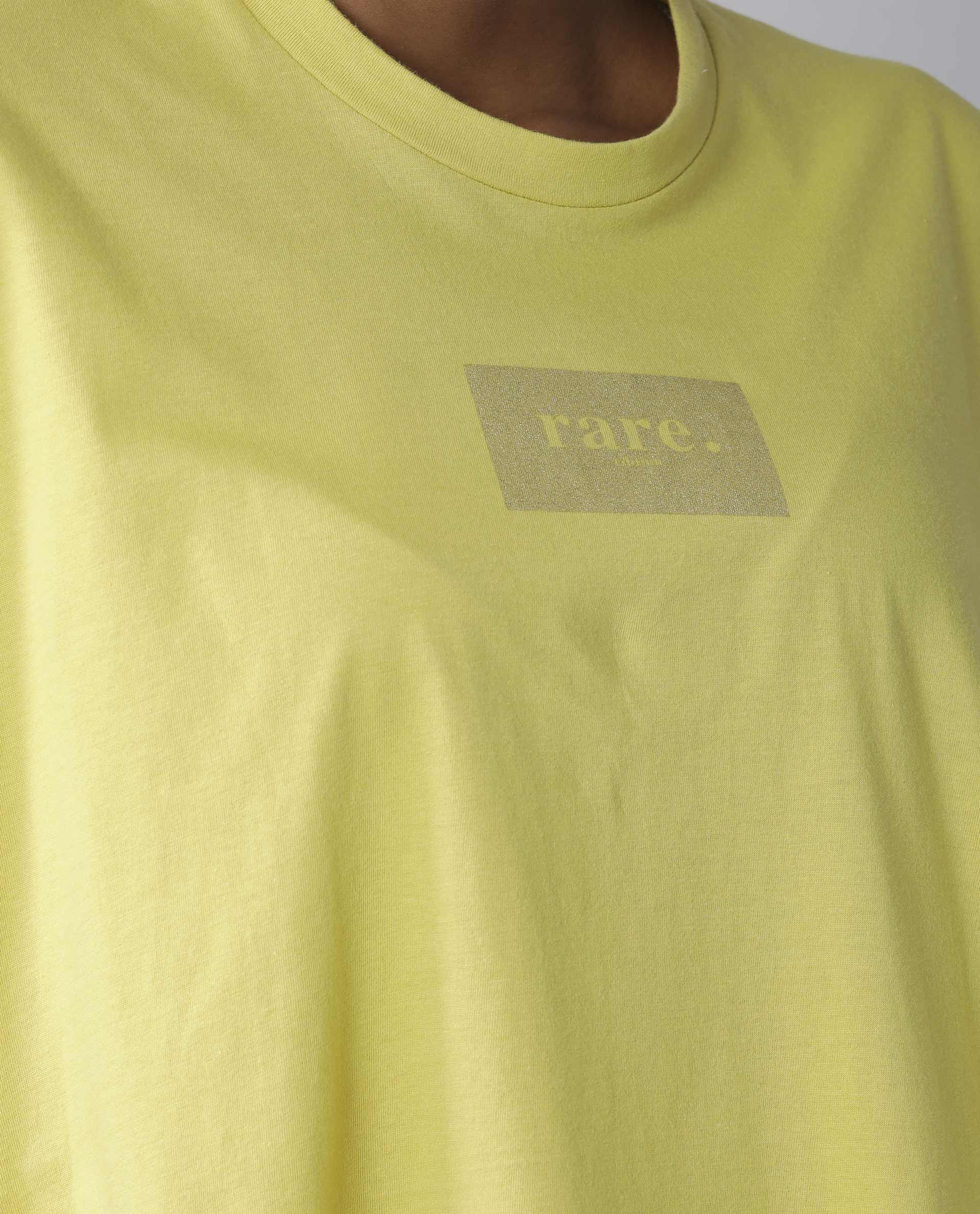 Rareism Womens Hooda 2 Yellow T-Shirt Round Neck 3/4Th Sleeve