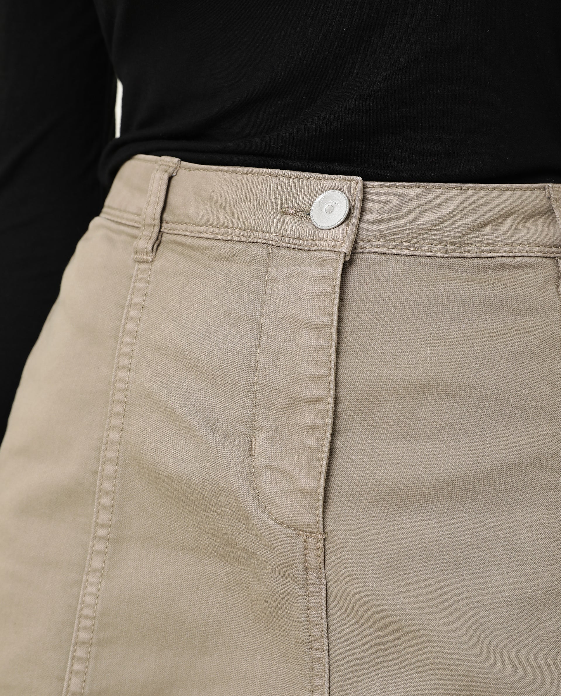 Rareism Women Duke Green Skirt Cotton Elastane Fabric Solid