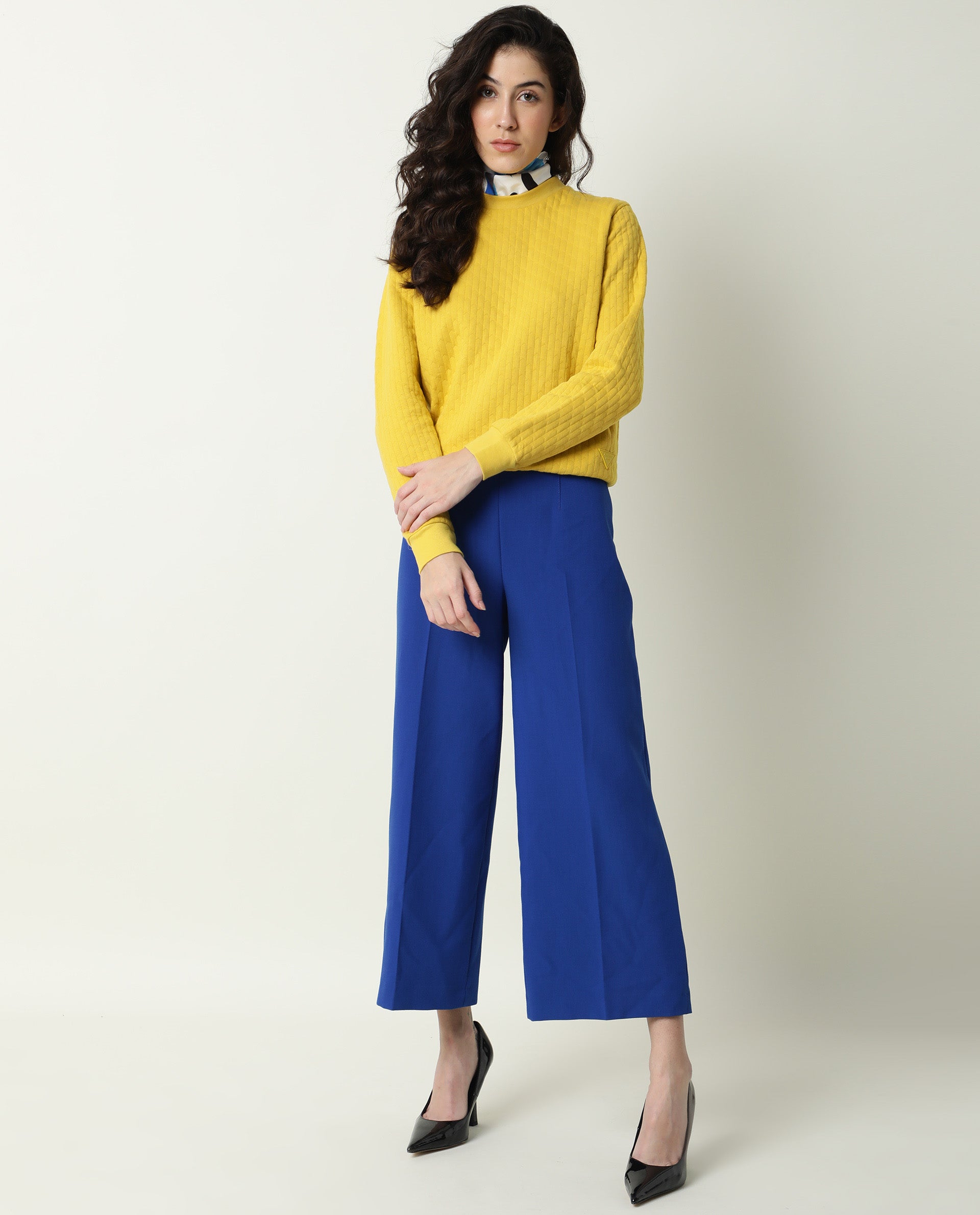 Rareism Women Sid Yellow Sweatshirt Solid