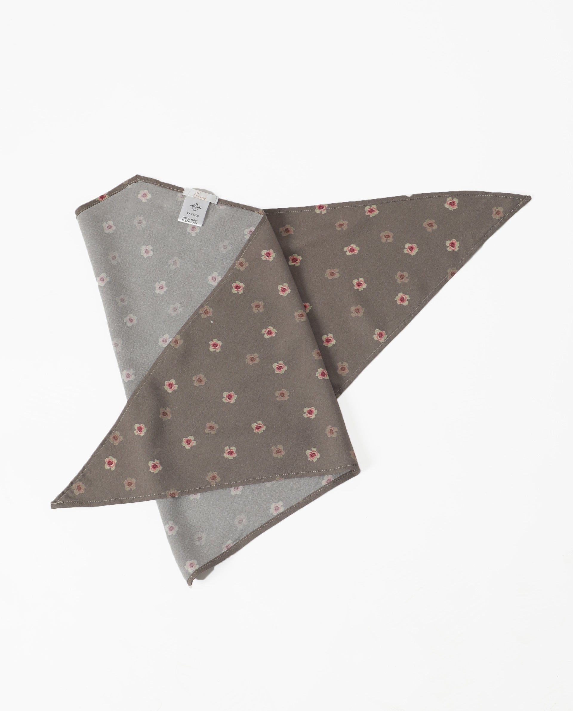 Rareism Women's Rixley Grey Floral Print Scarf
