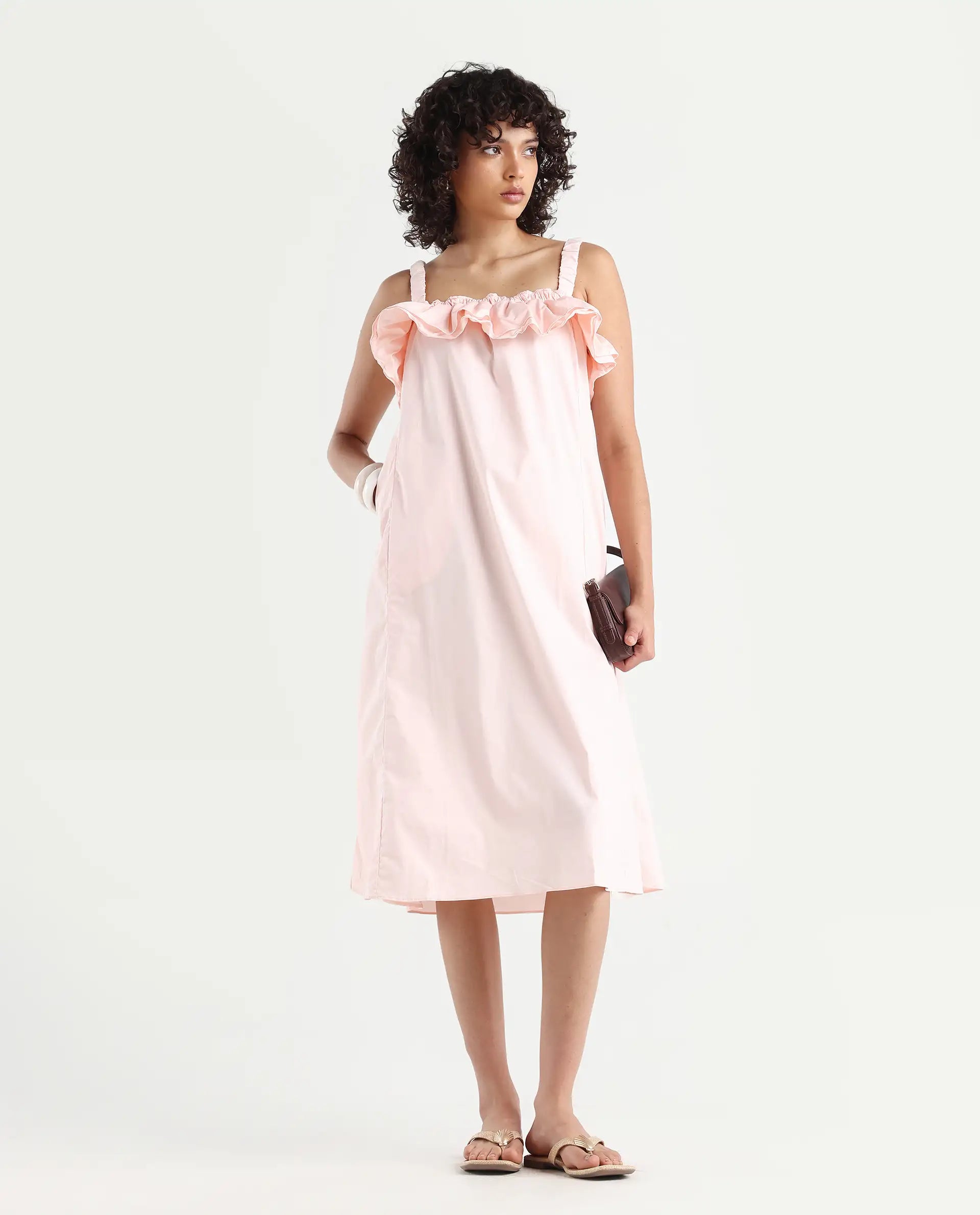 Rareism Women's Lens Pink Dress