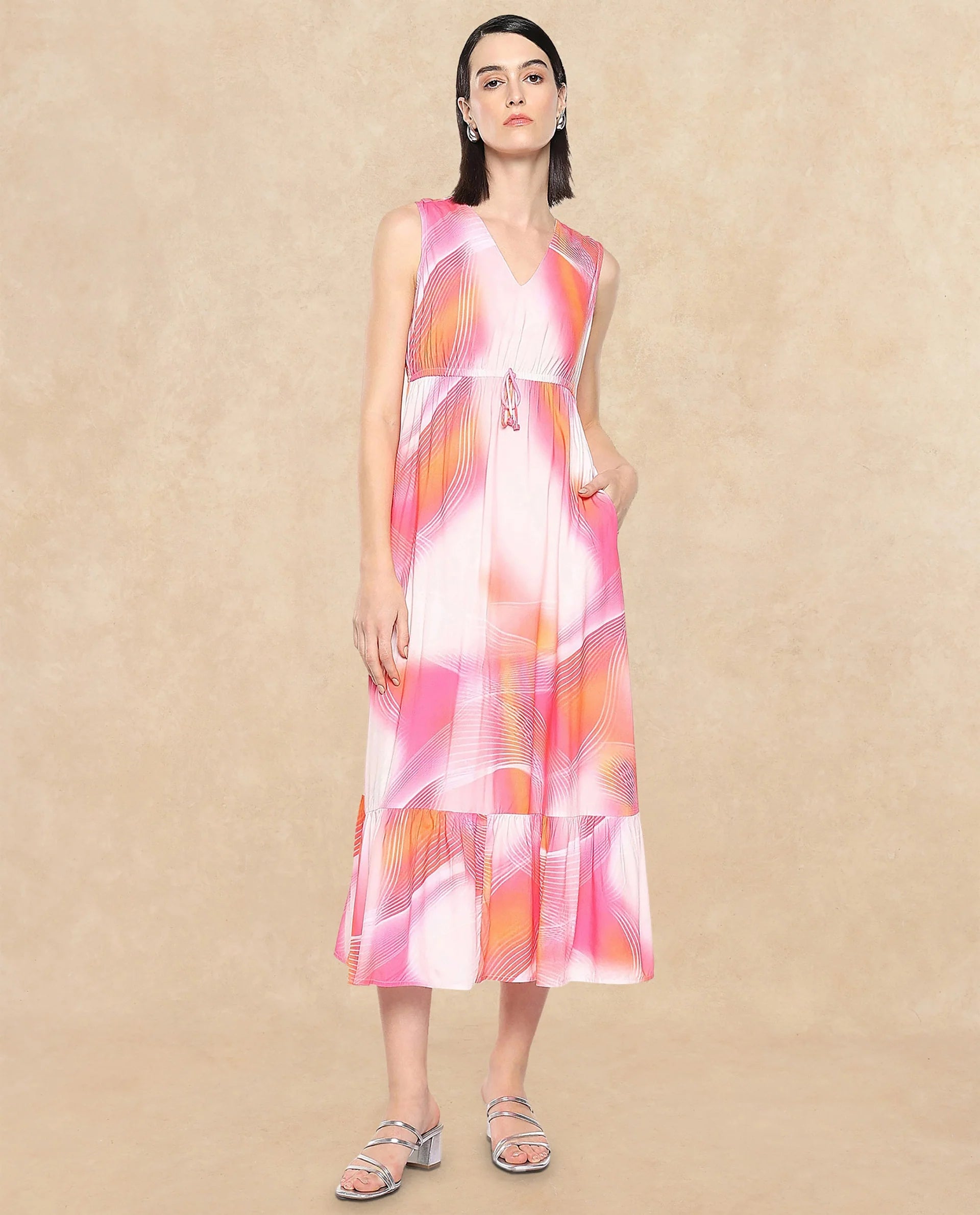 Rareism Women Luanda Multi Printed Dress