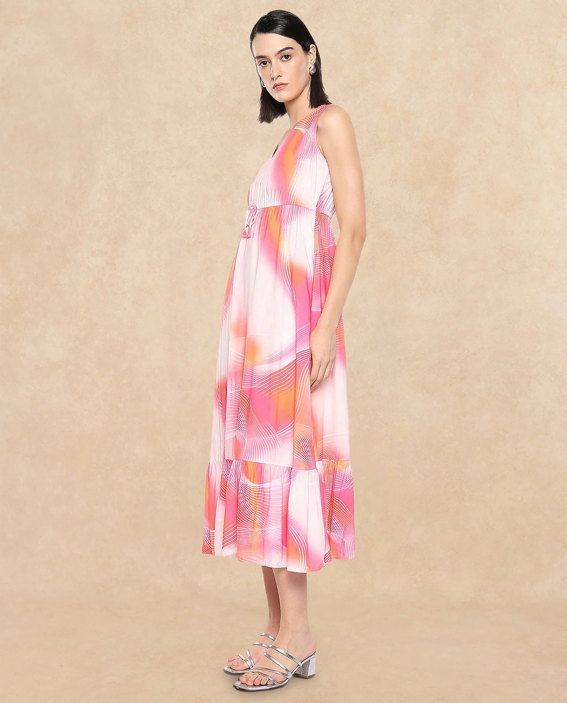 Rareism Women Luanda Multi Printed Dress