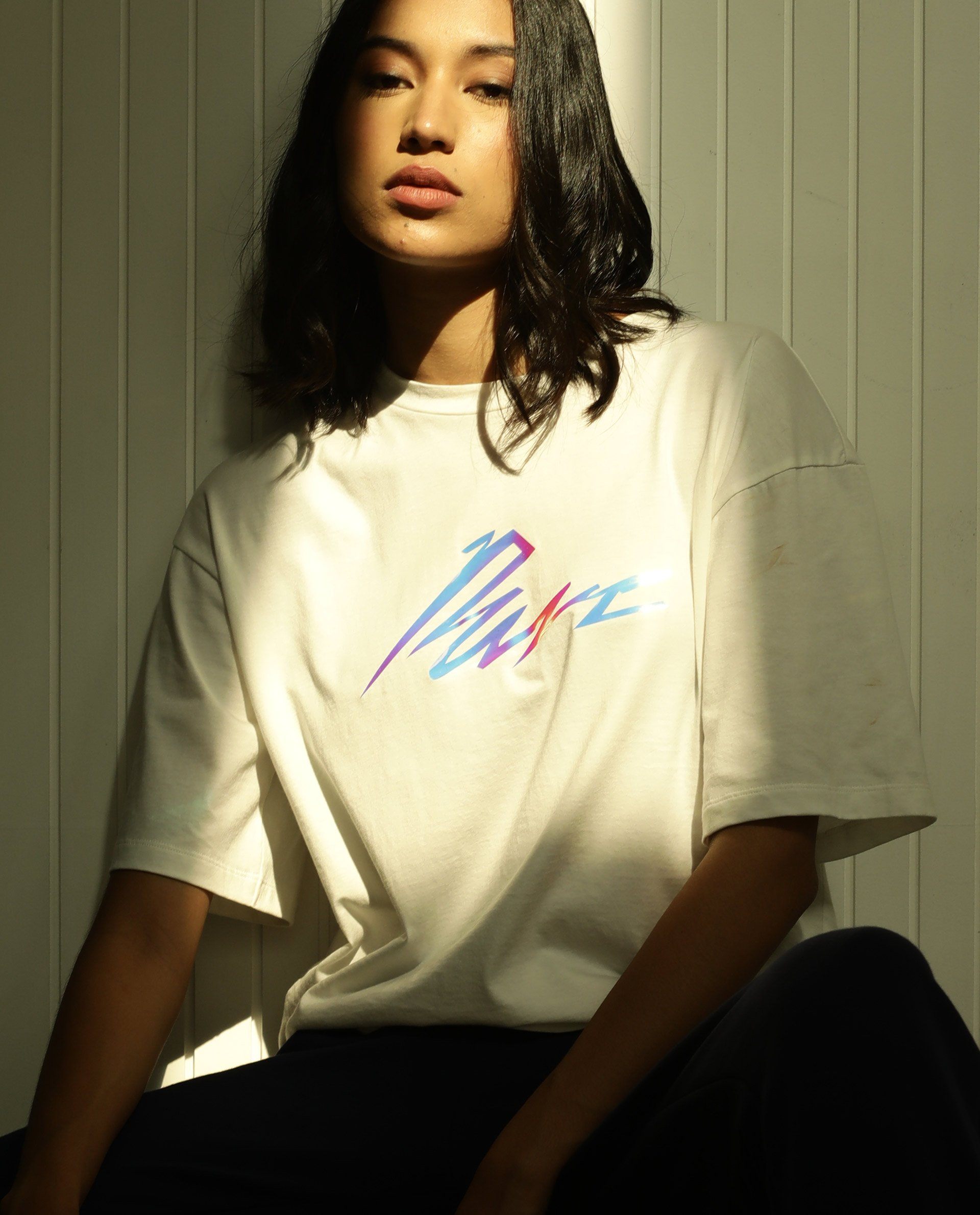 Rareism Women Niki Offwhite T-Shirt Short Sleeves