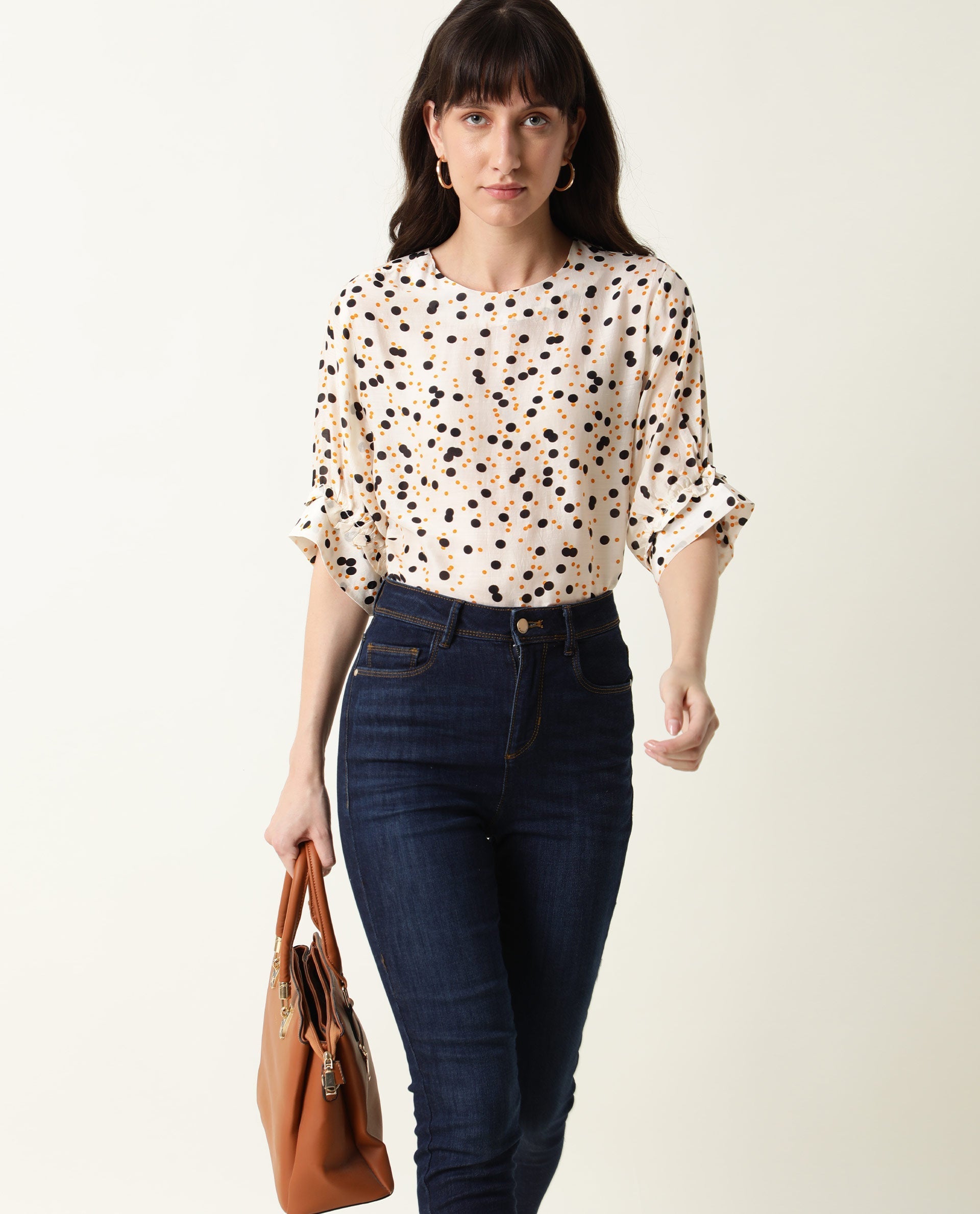 Rareism Women's Roy Orange Top