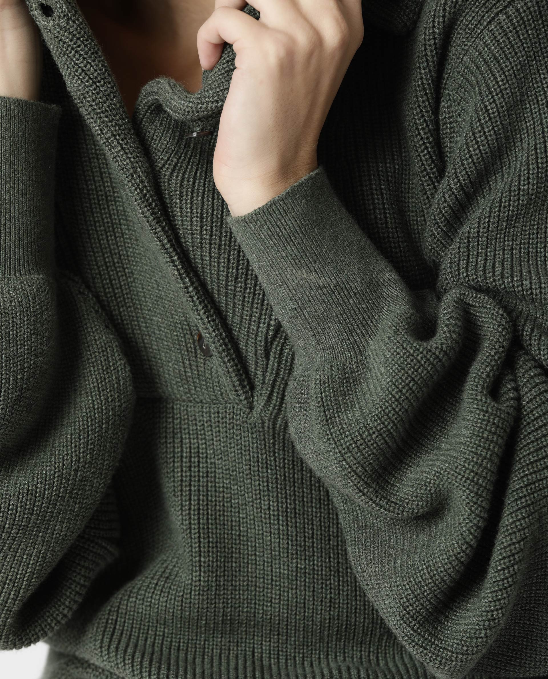 Rareism Women Swing Green Sweater Full Sleeves Solid