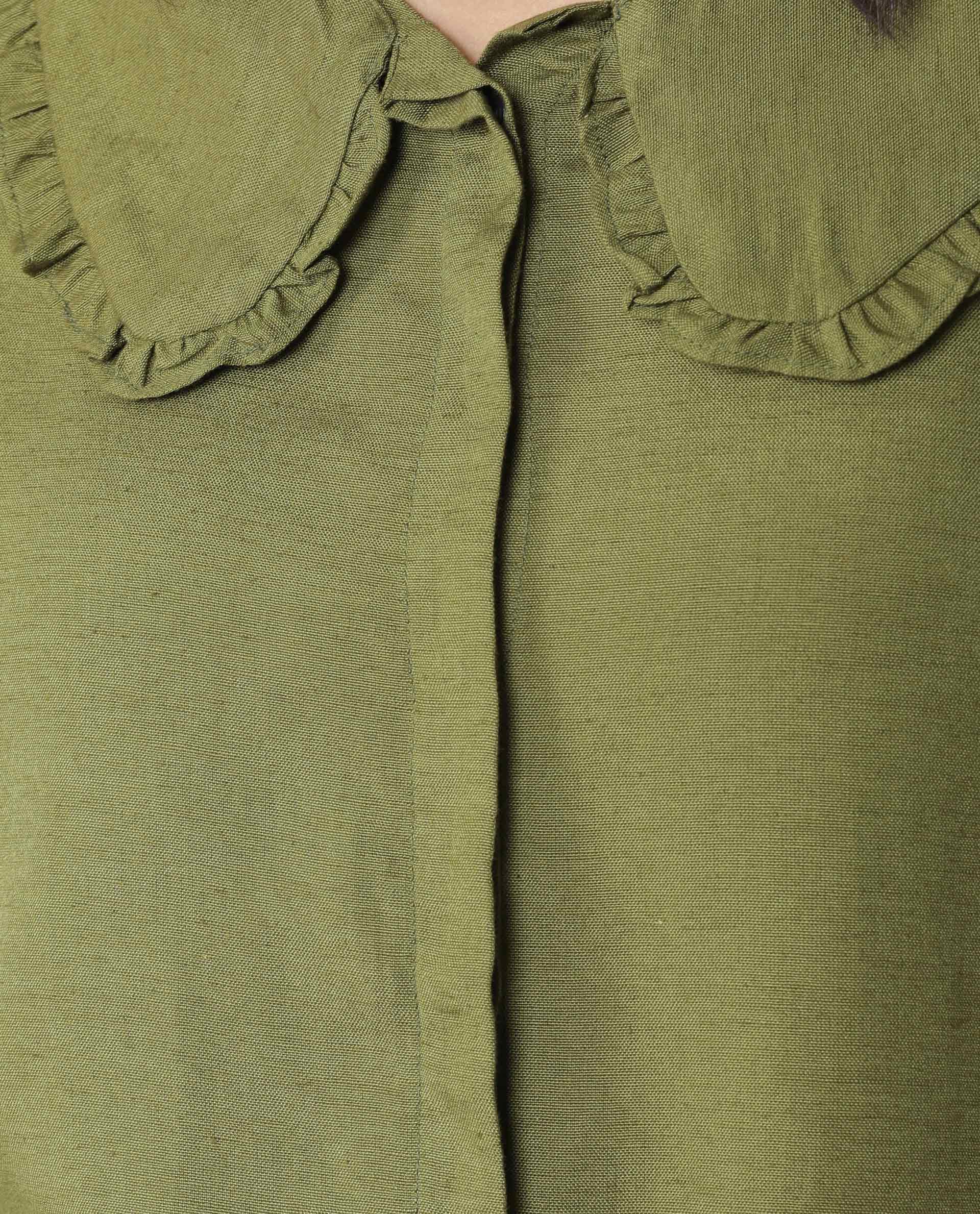 Rareism Women Minty Green Top Full Sleeves Solid